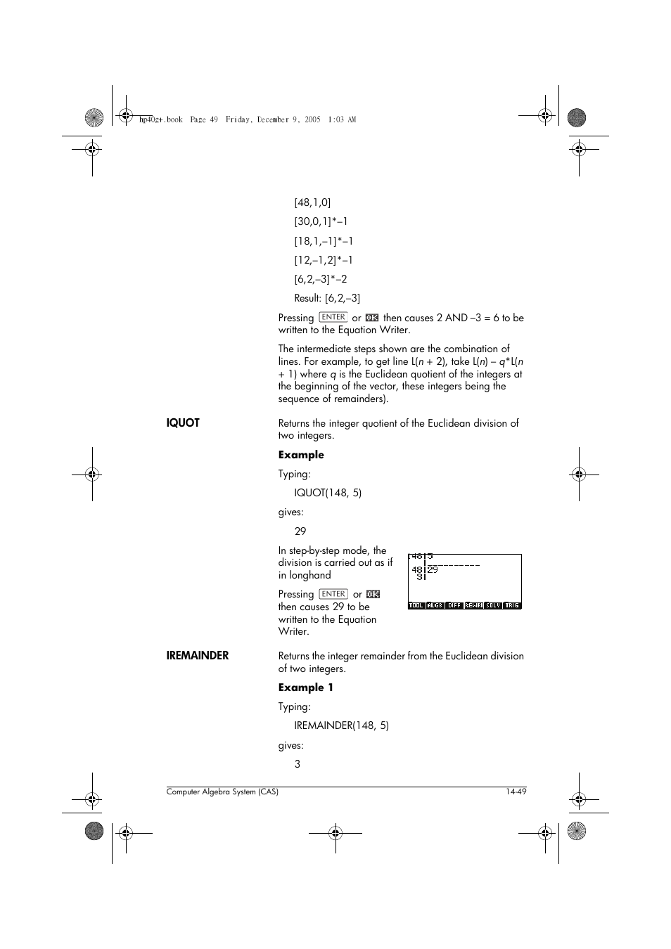 HP 40gs User Manual | Page 231 / 444