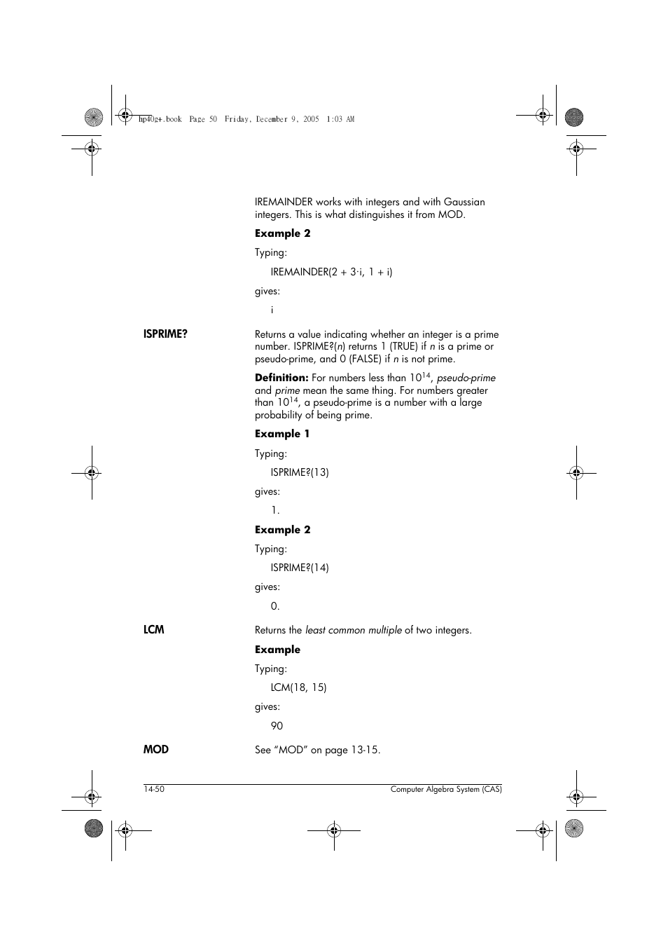 HP 40gs User Manual | Page 232 / 444