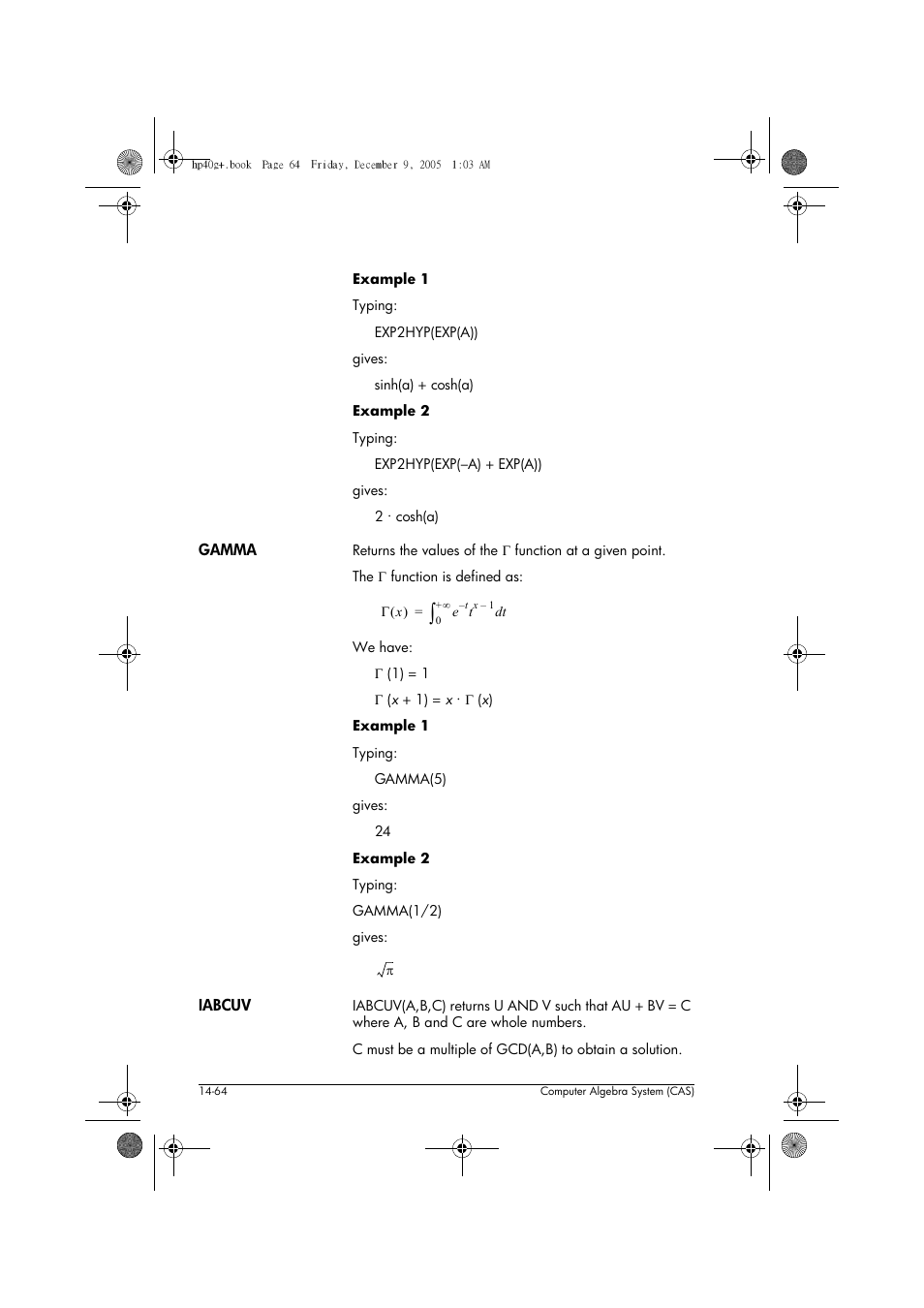 HP 40gs User Manual | Page 246 / 444