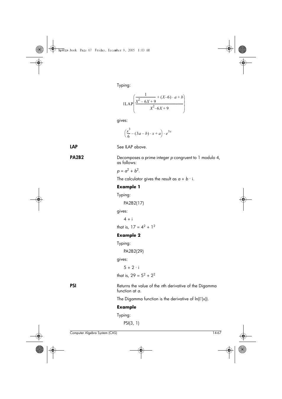 HP 40gs User Manual | Page 249 / 444