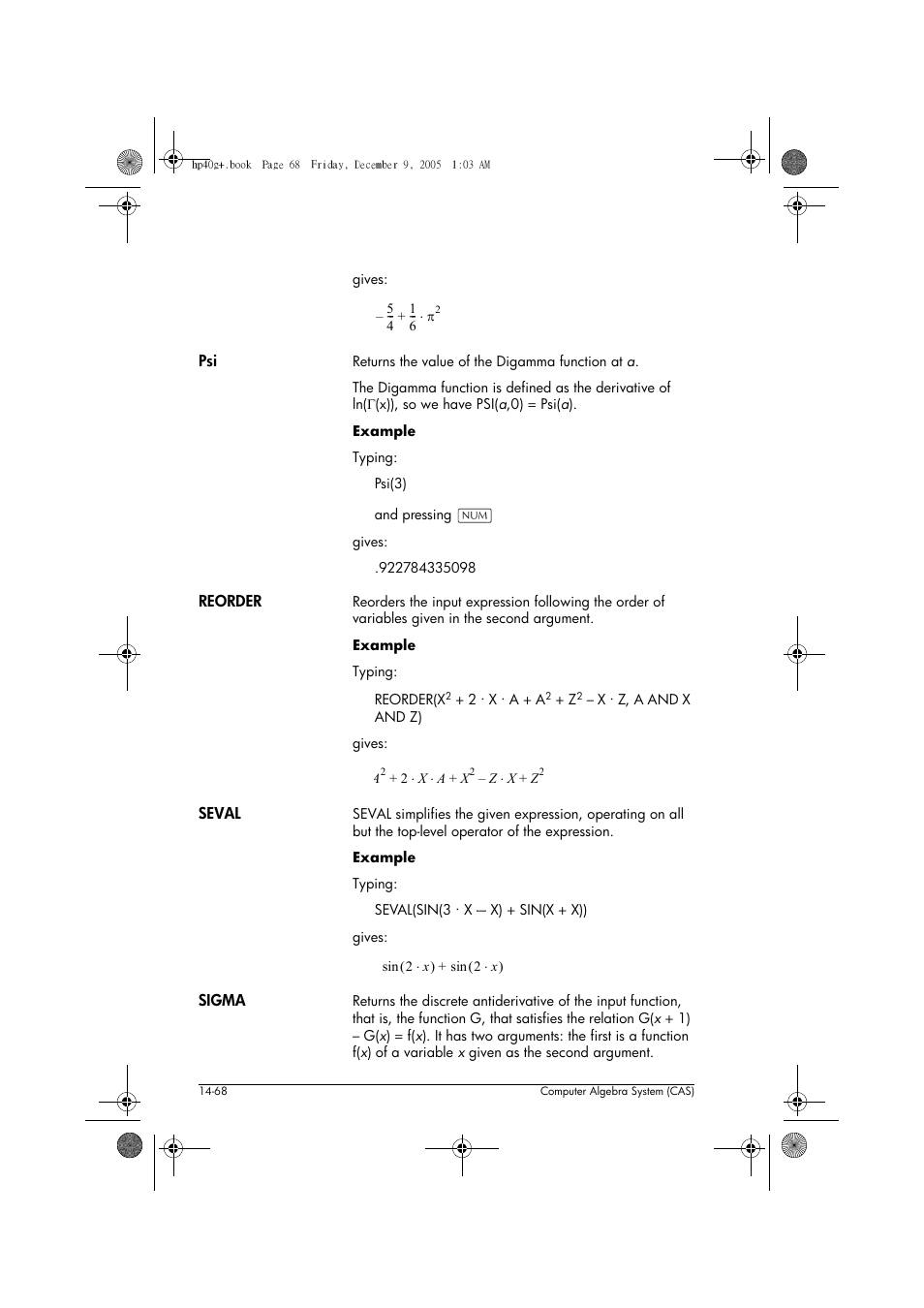 HP 40gs User Manual | Page 250 / 444