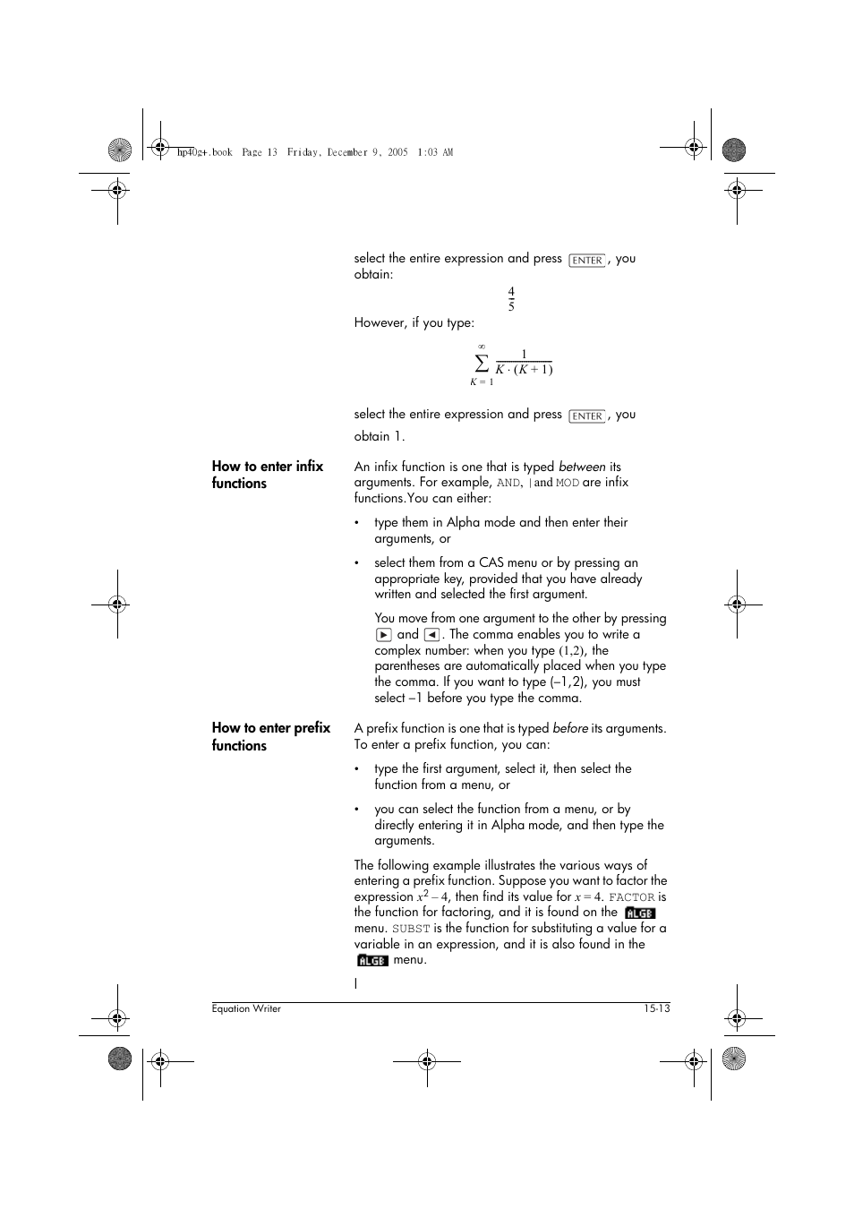 HP 40gs User Manual | Page 265 / 444