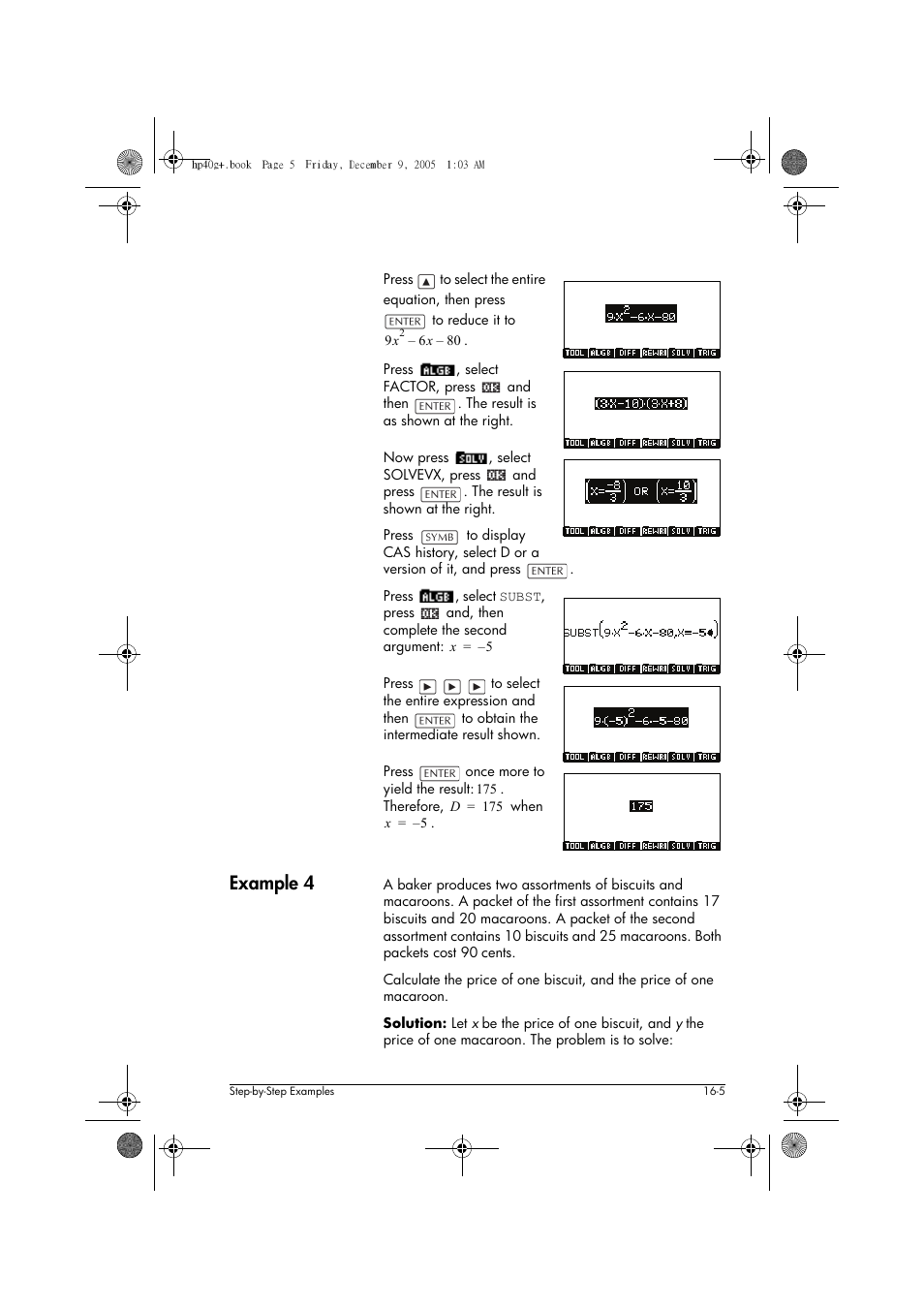 Example 4 | HP 40gs User Manual | Page 279 / 444
