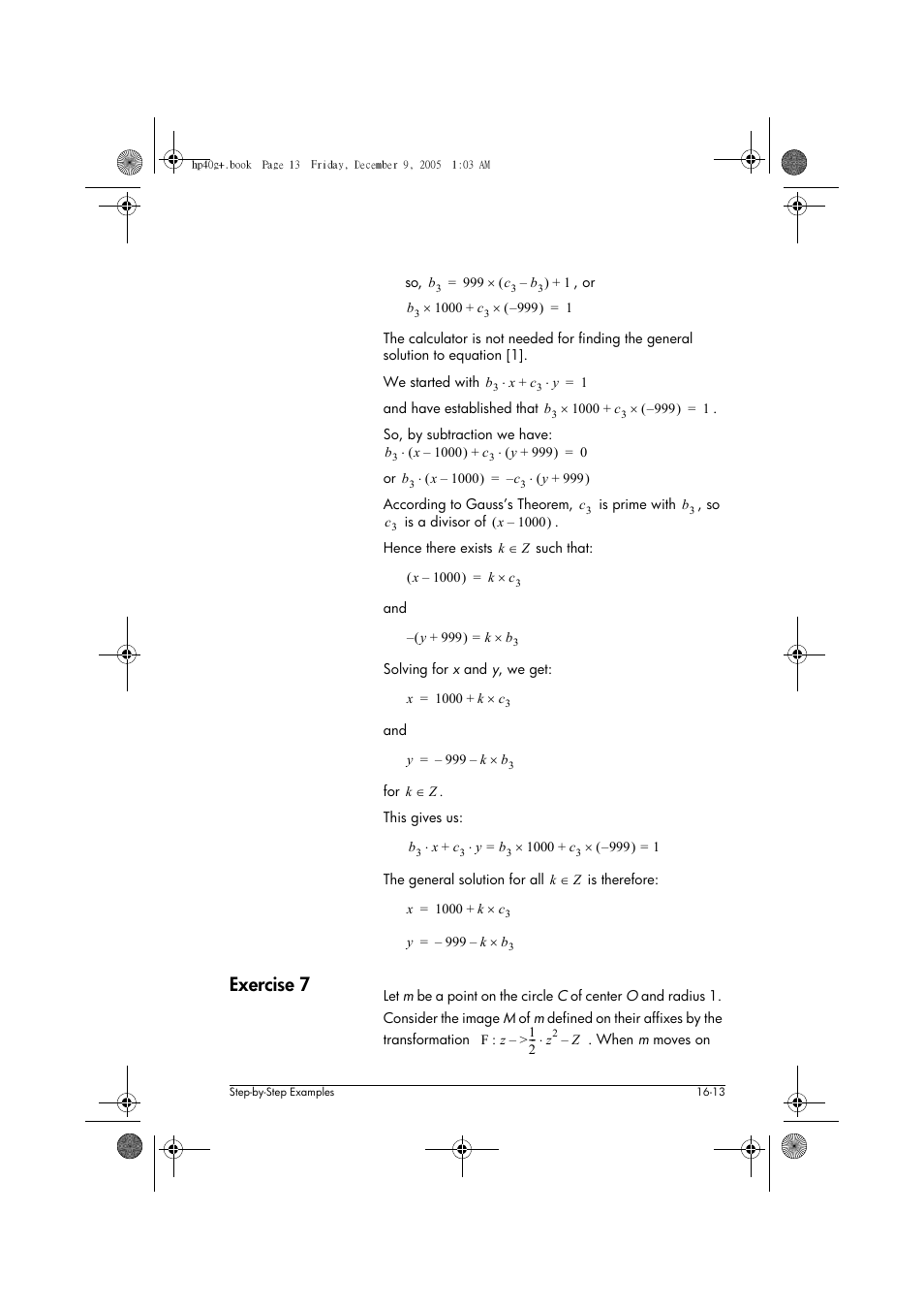 Exercise 7 | HP 40gs User Manual | Page 287 / 444