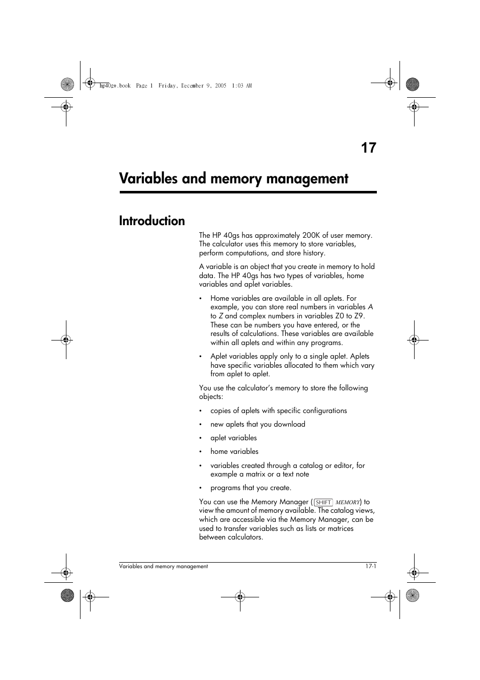 Introduction | HP 40gs User Manual | Page 305 / 444