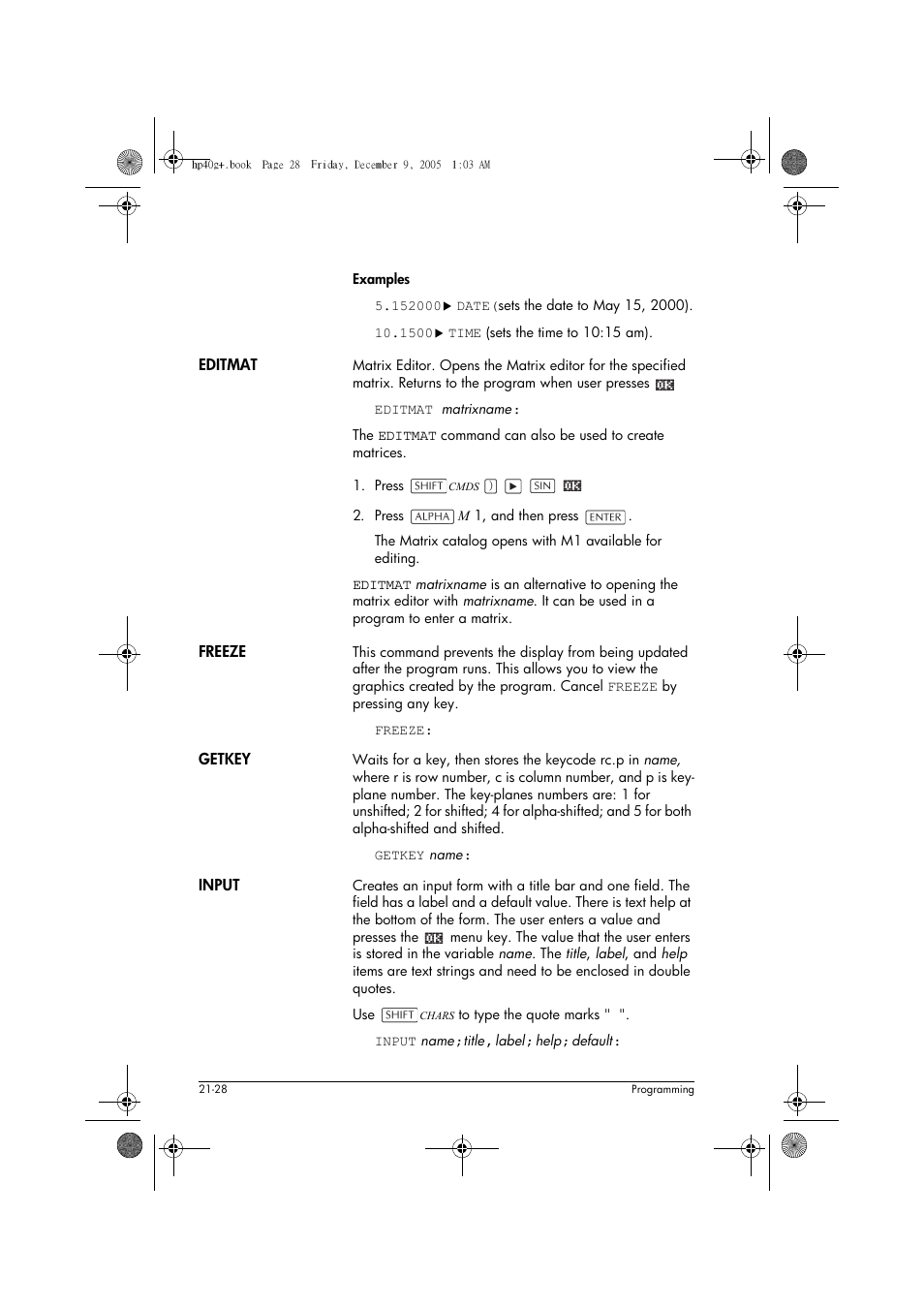 HP 40gs User Manual | Page 376 / 444