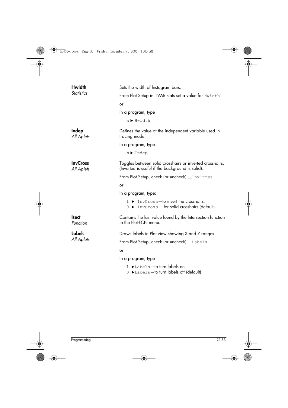 HP 40gs User Manual | Page 381 / 444