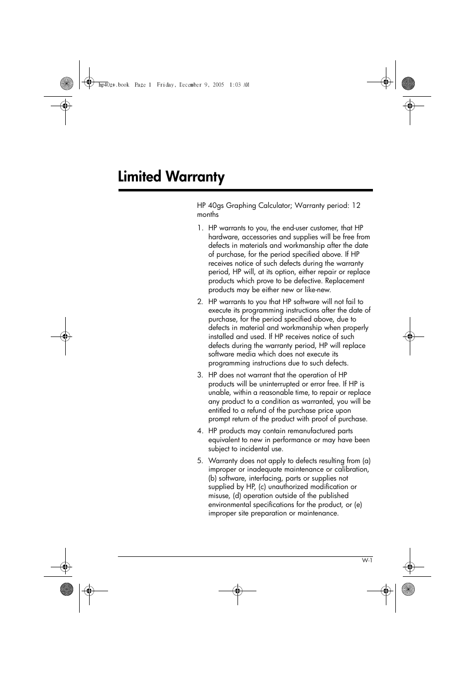 Limited warranty | HP 40gs User Manual | Page 421 / 444