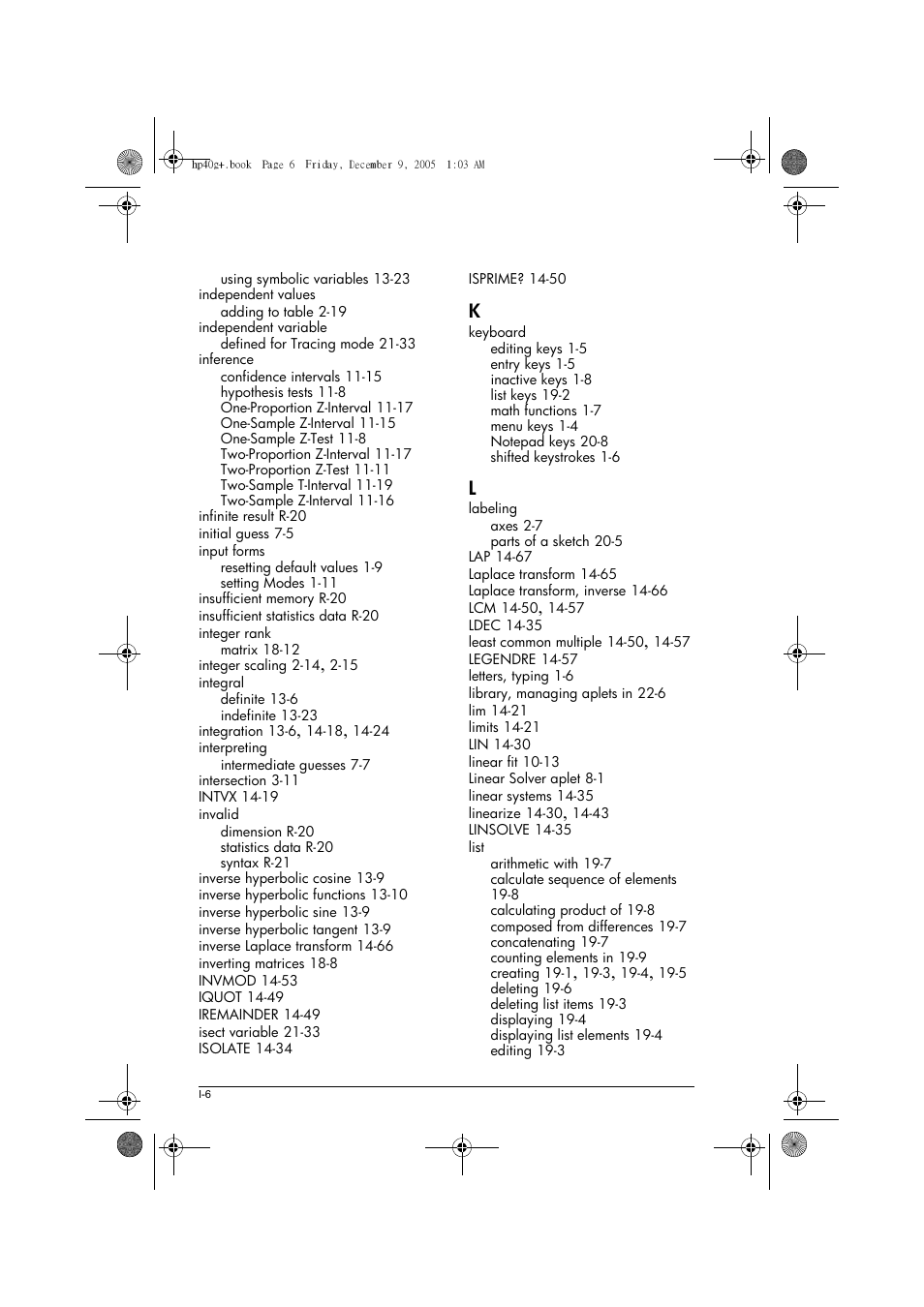 HP 40gs User Manual | Page 434 / 444