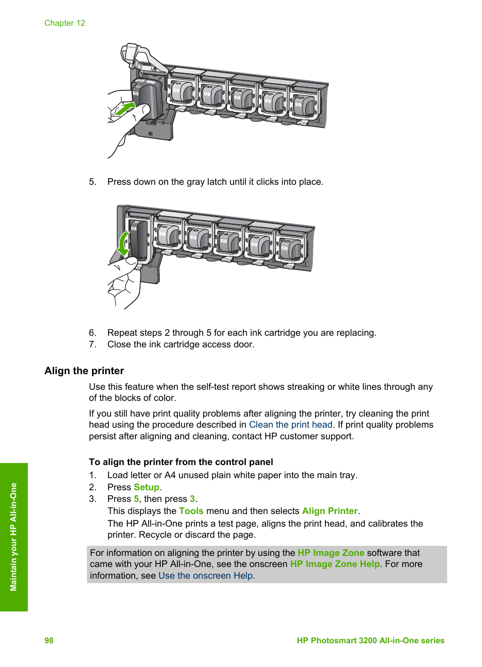 Align the printer | HP 3200 User Manual | Page 101 / 144