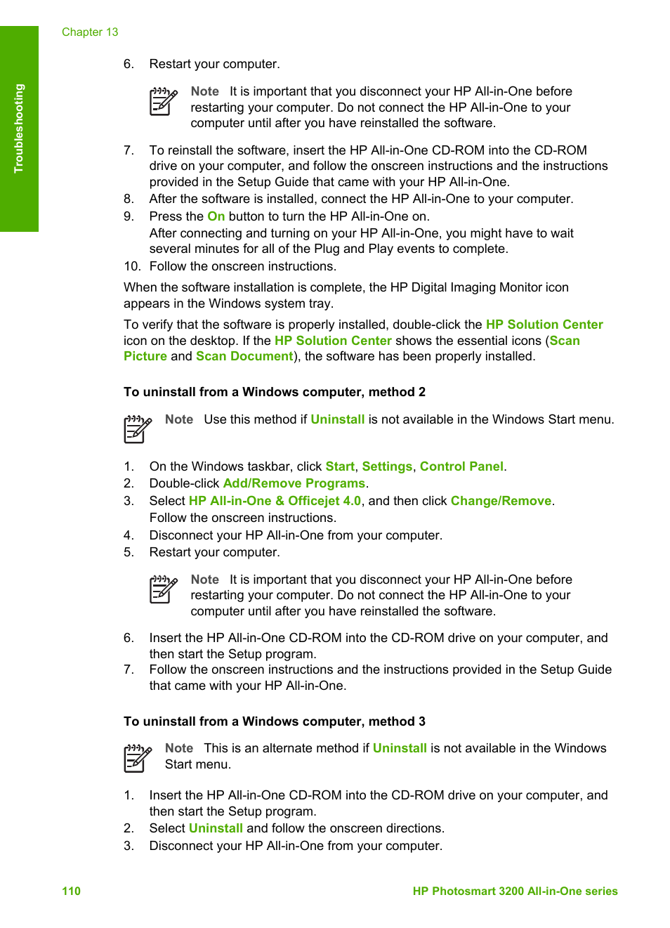 HP 3200 User Manual | Page 113 / 144