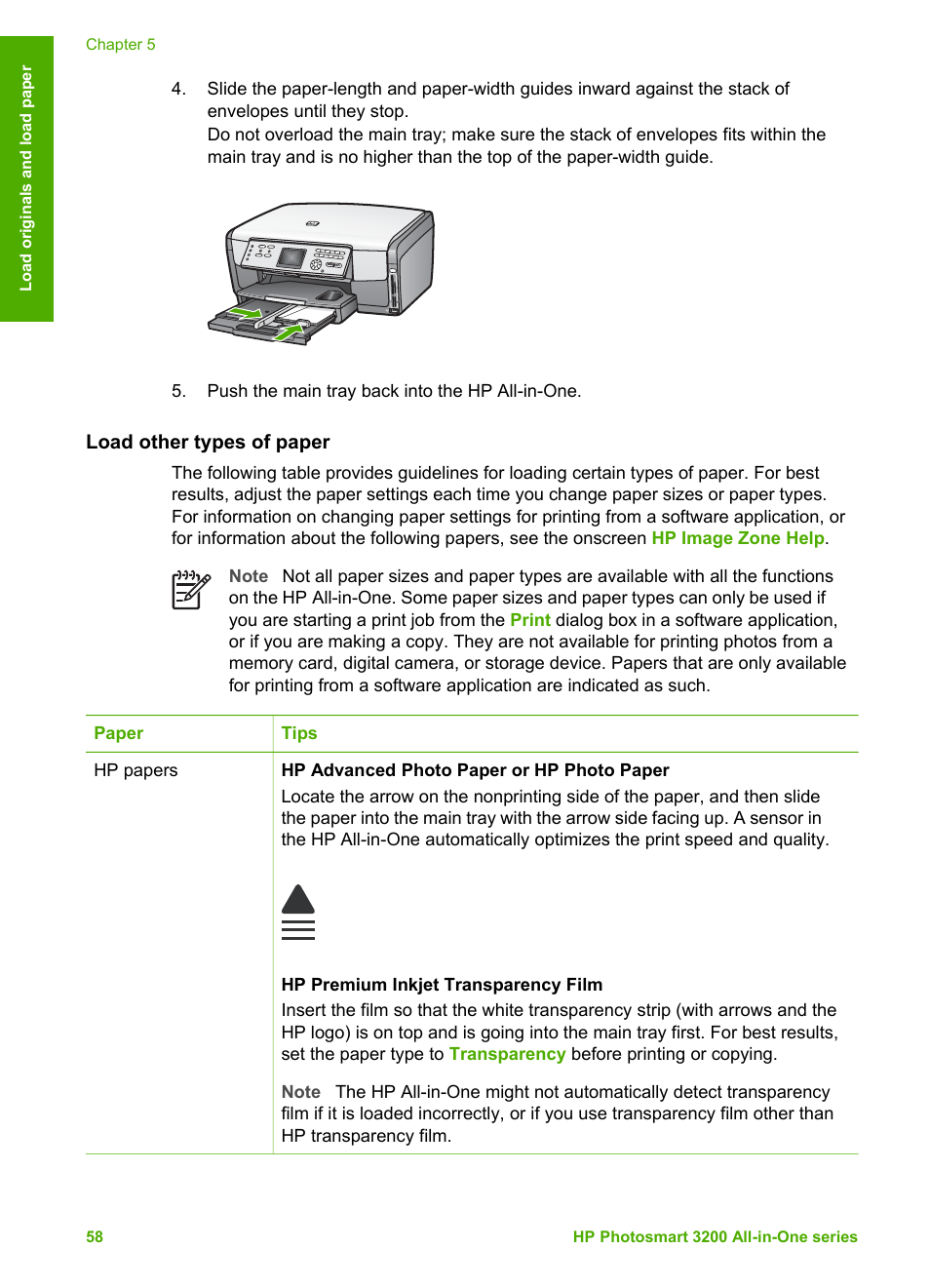 Load other types of paper | HP 3200 User Manual | Page 61 / 144