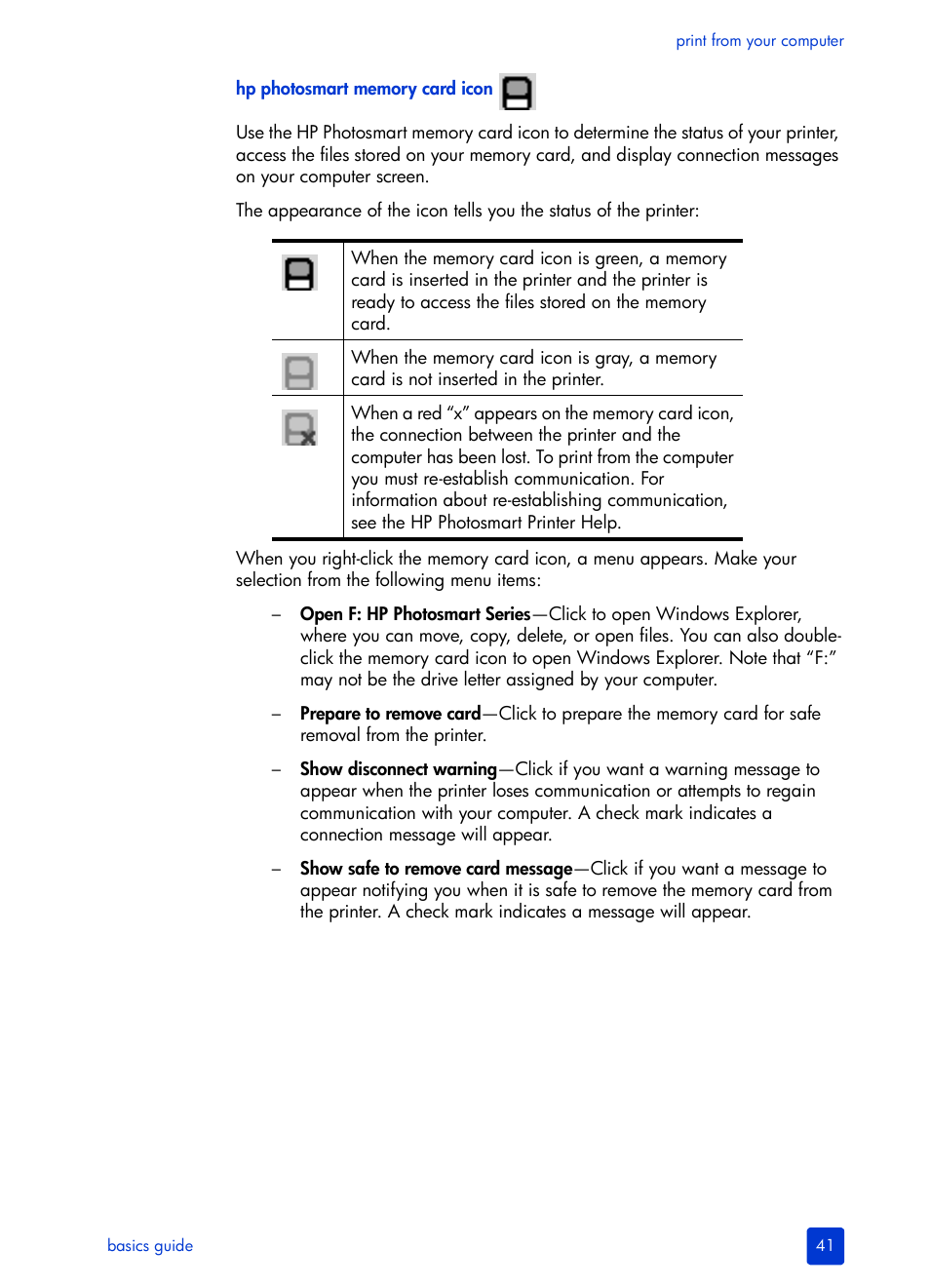 HP Photosmart 7700 User Manual | Page 45 / 64