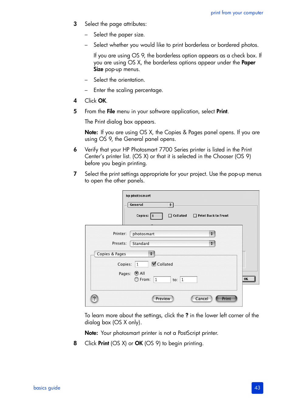 HP Photosmart 7700 User Manual | Page 47 / 64