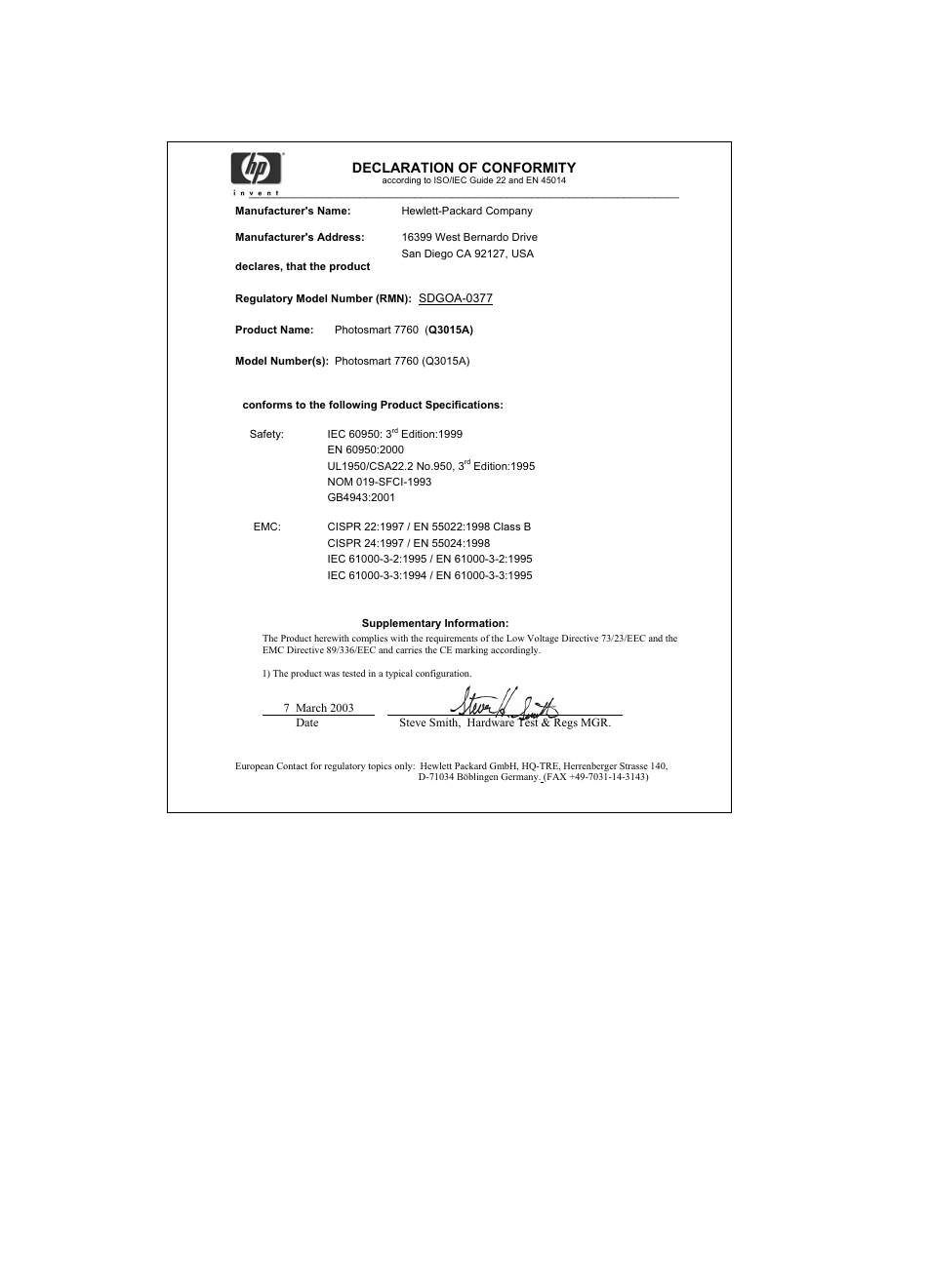 HP Photosmart 7700 User Manual | Page 63 / 64