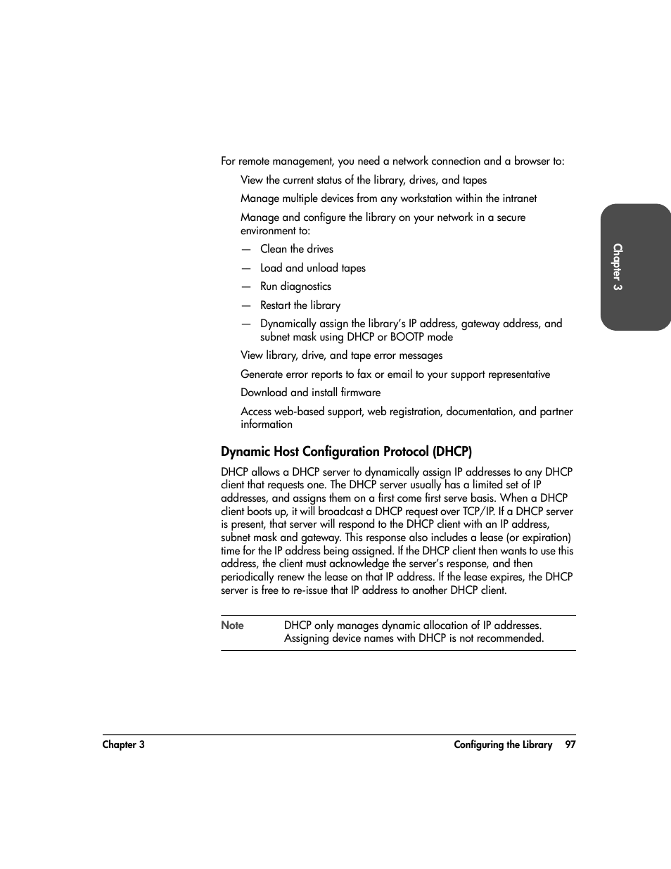 Dynamic host configuration protocol (dhcp), Dynamic host configuration protocol (dhcp) 97 | HP 20-Feb User Manual | Page 99 / 238