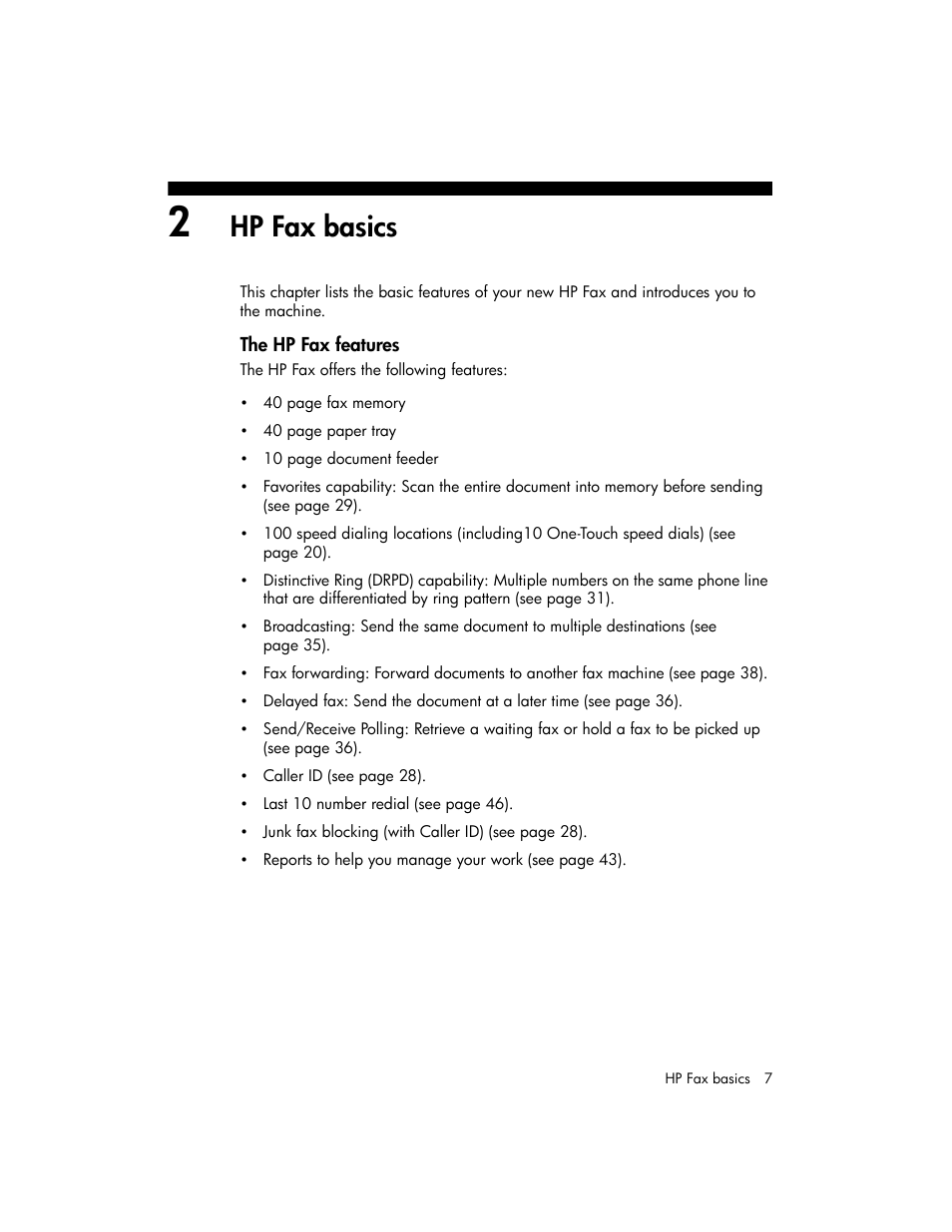 Hp fax basics | HP 600 User Manual | Page 15 / 86