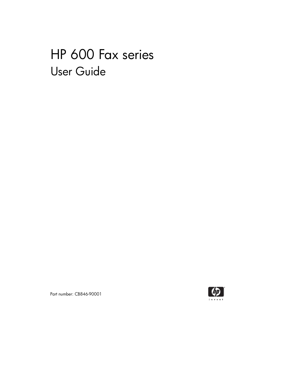 Hp 600 fax series, User guide | HP 600 User Manual | Page 3 / 86