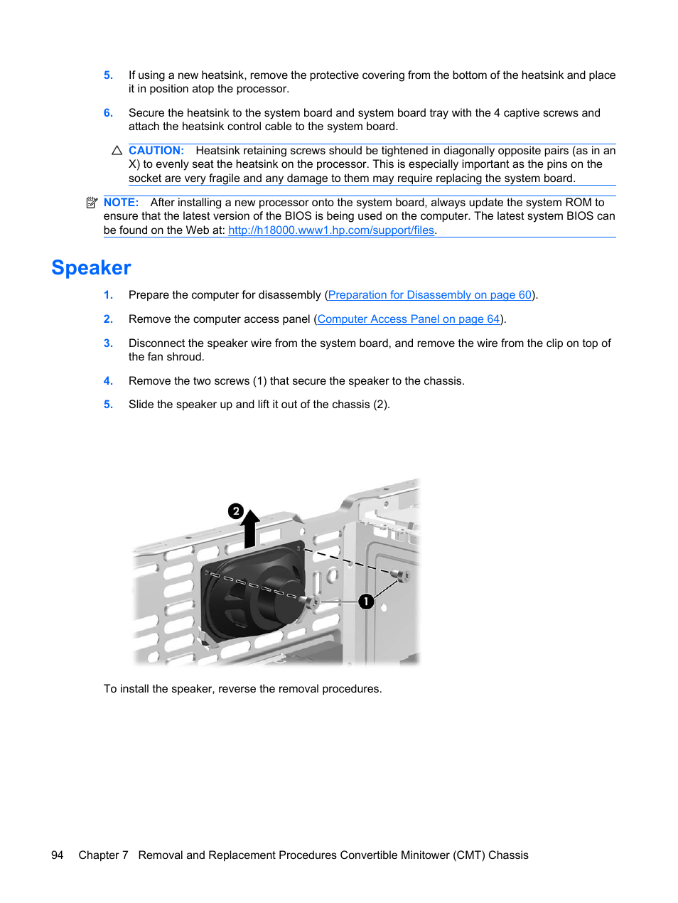 Speaker | HP DC7800 User Manual | Page 106 / 276