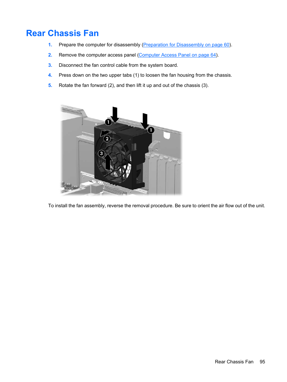 Rear chassis fan | HP DC7800 User Manual | Page 107 / 276