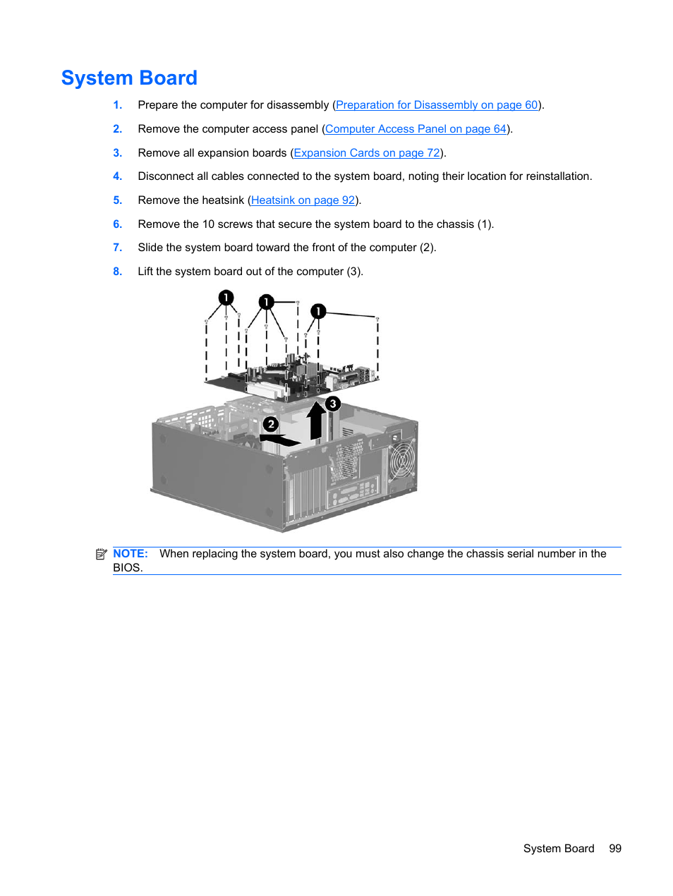 System board | HP DC7800 User Manual | Page 111 / 276