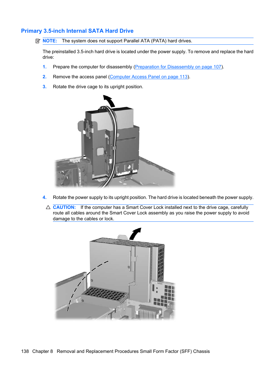 Primary 3.5-inch internal sata hard drive | HP DC7800 User Manual | Page 150 / 276