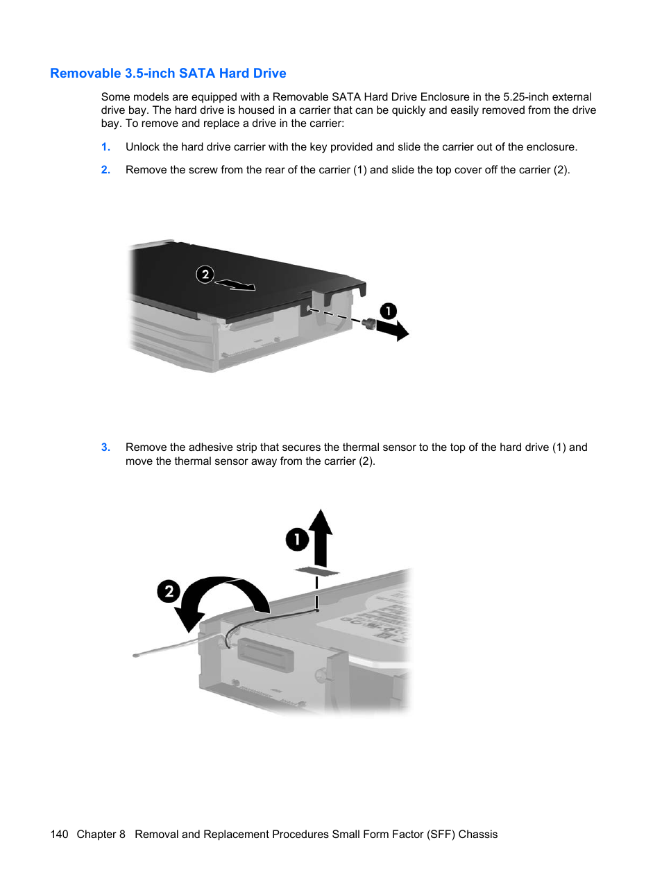 Removable 3.5-inch sata hard drive | HP DC7800 User Manual | Page 152 / 276