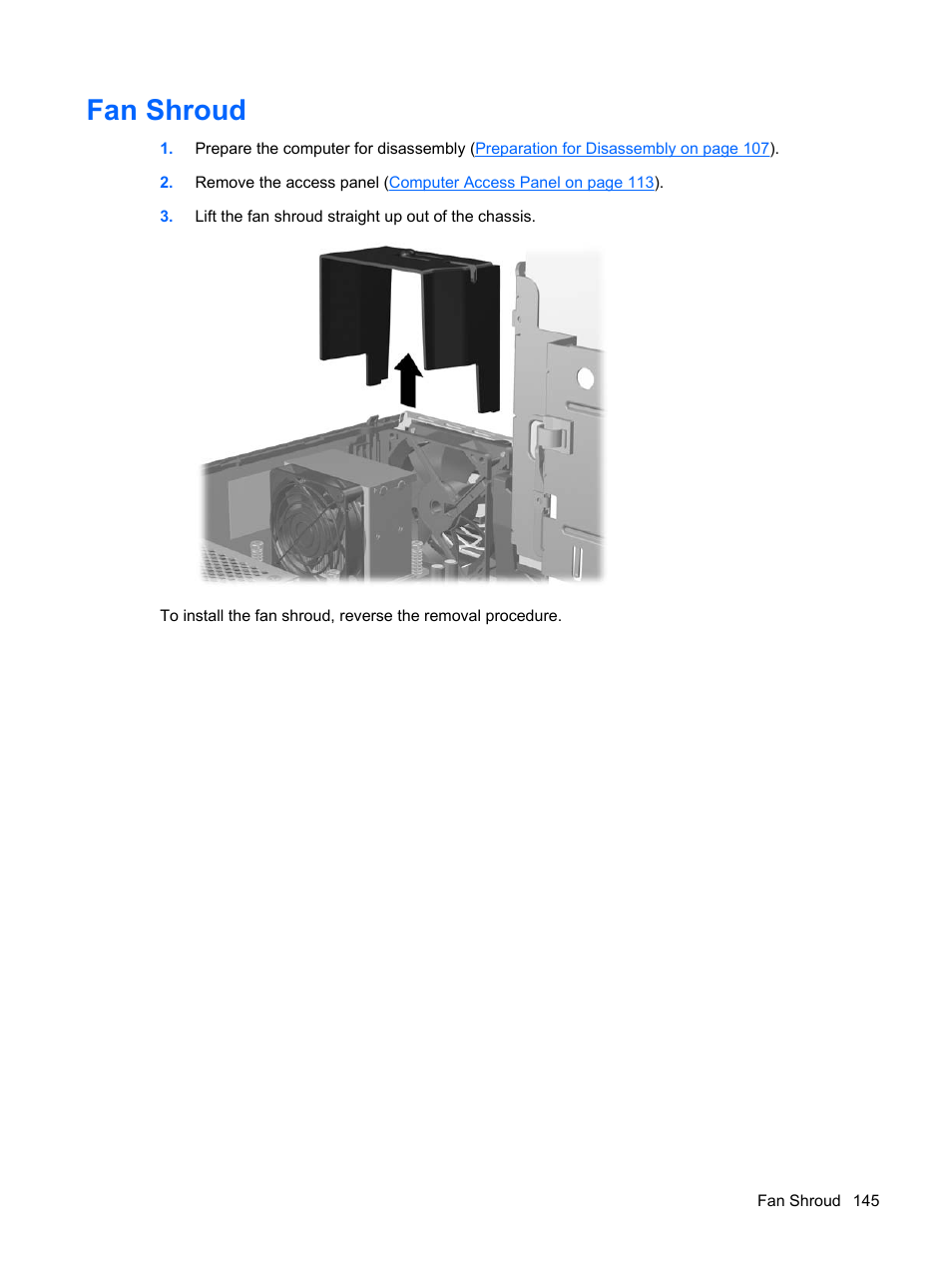 Fan shroud | HP DC7800 User Manual | Page 157 / 276