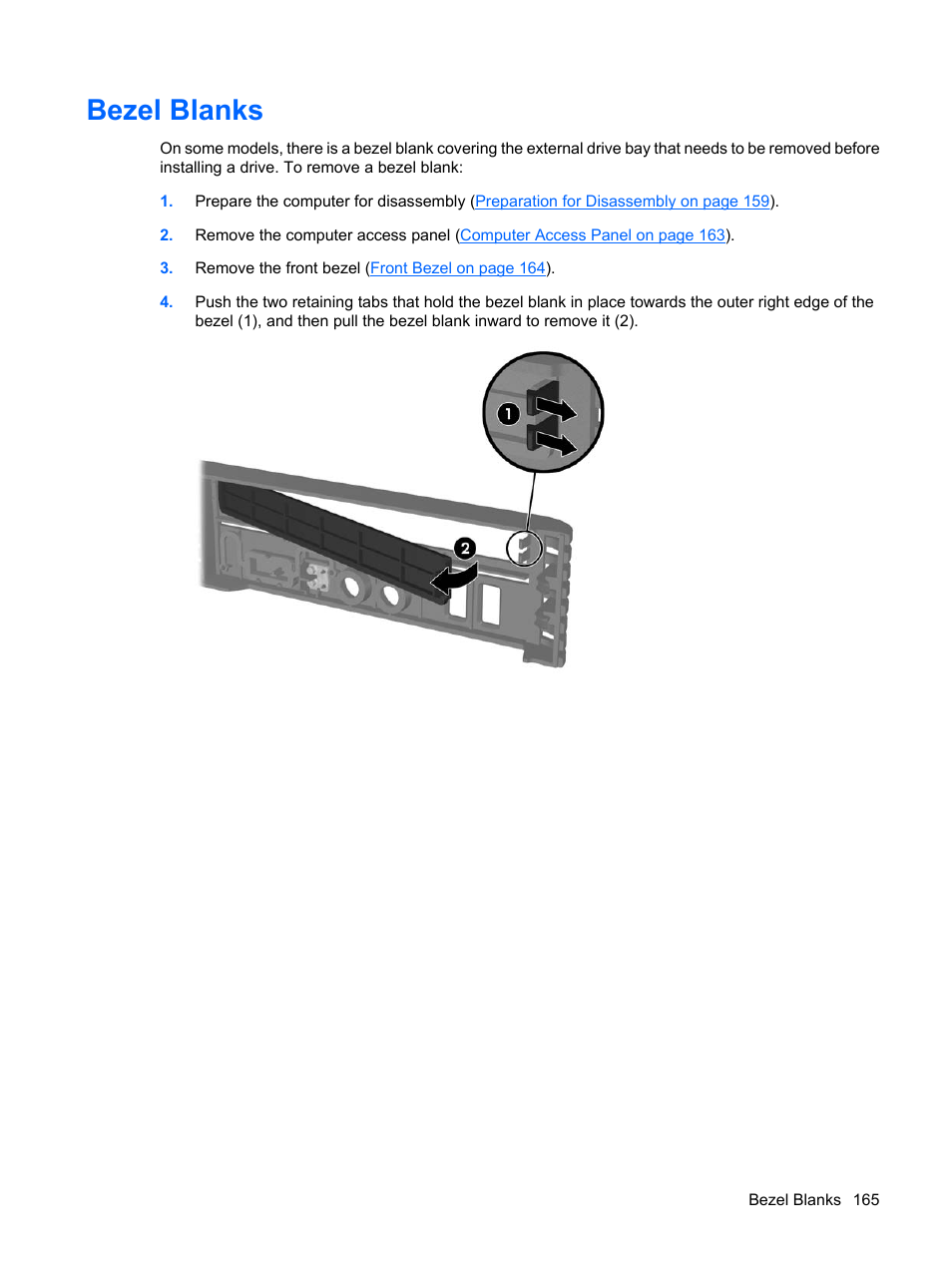 Bezel blanks | HP DC7800 User Manual | Page 177 / 276