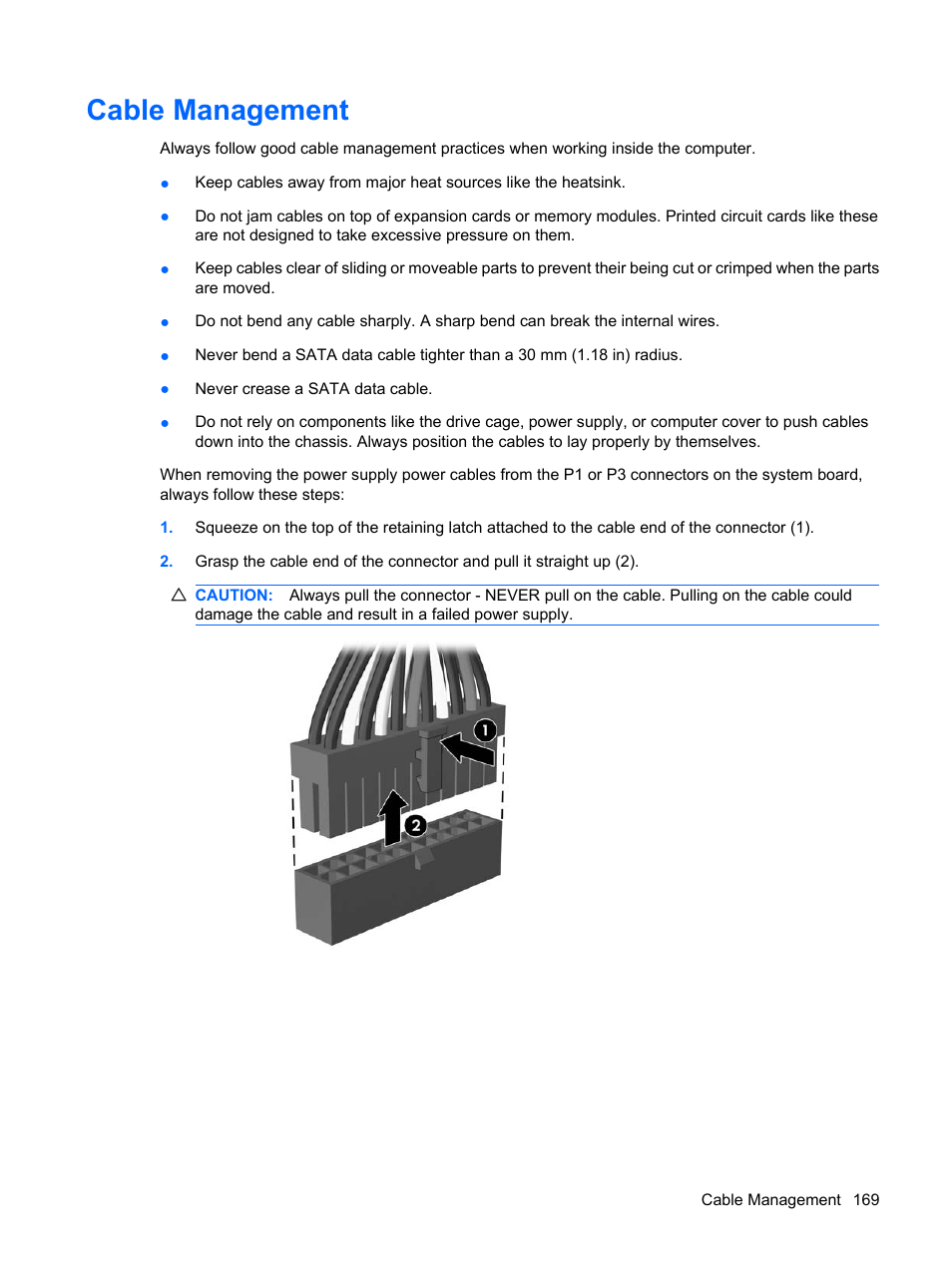 Cable management | HP DC7800 User Manual | Page 181 / 276