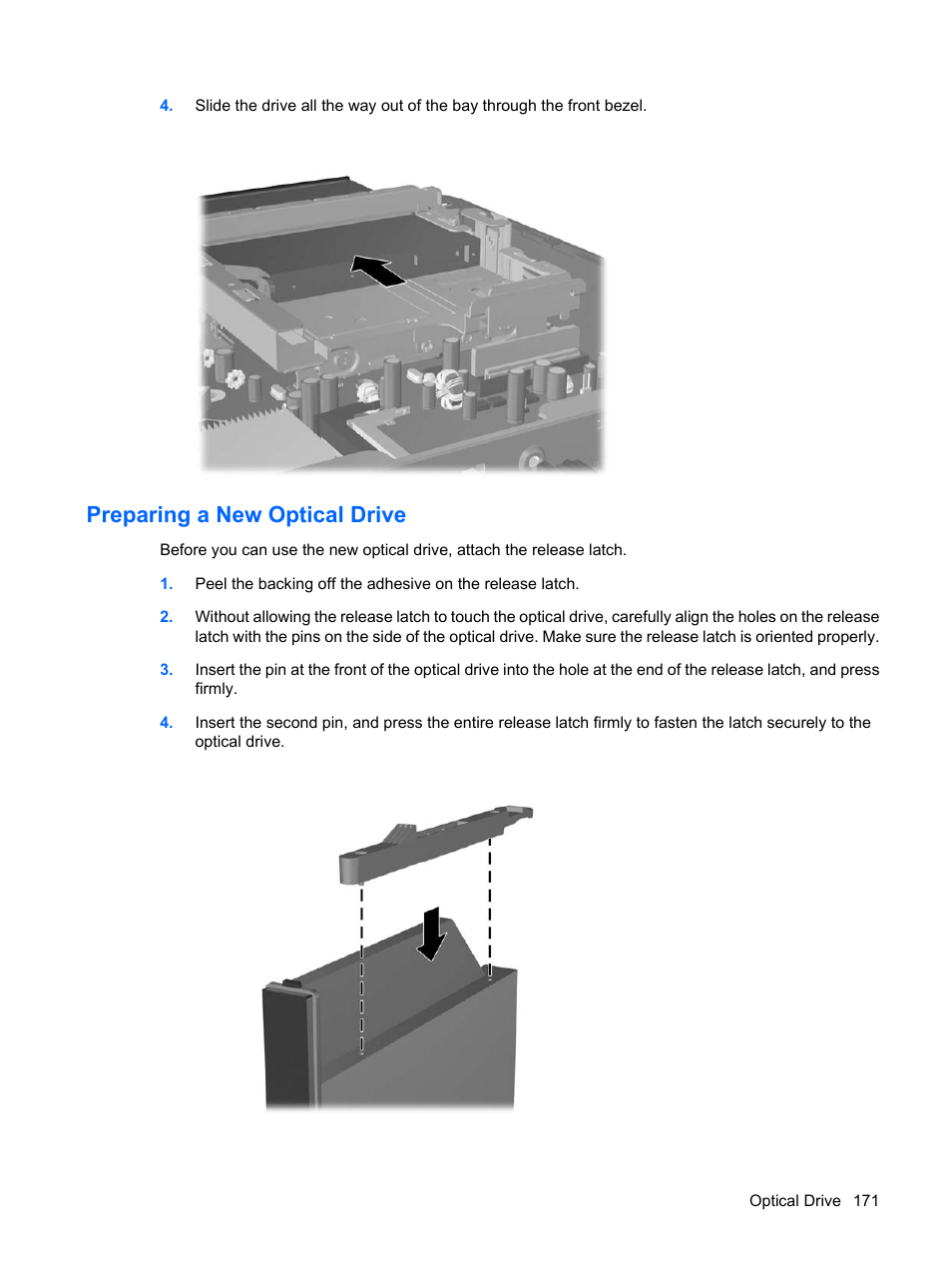 Preparing a new optical drive | HP DC7800 User Manual | Page 183 / 276