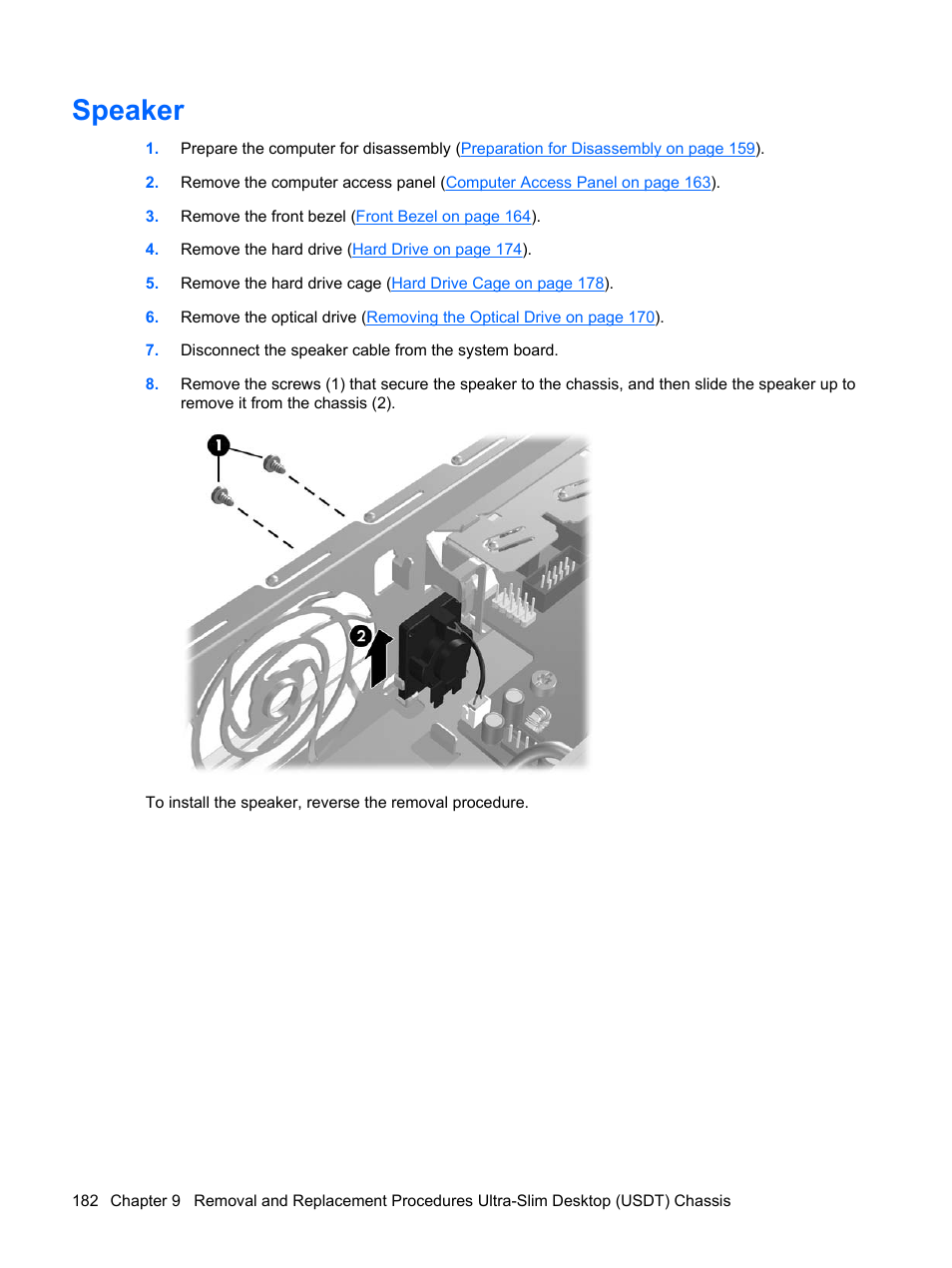 Speaker | HP DC7800 User Manual | Page 194 / 276
