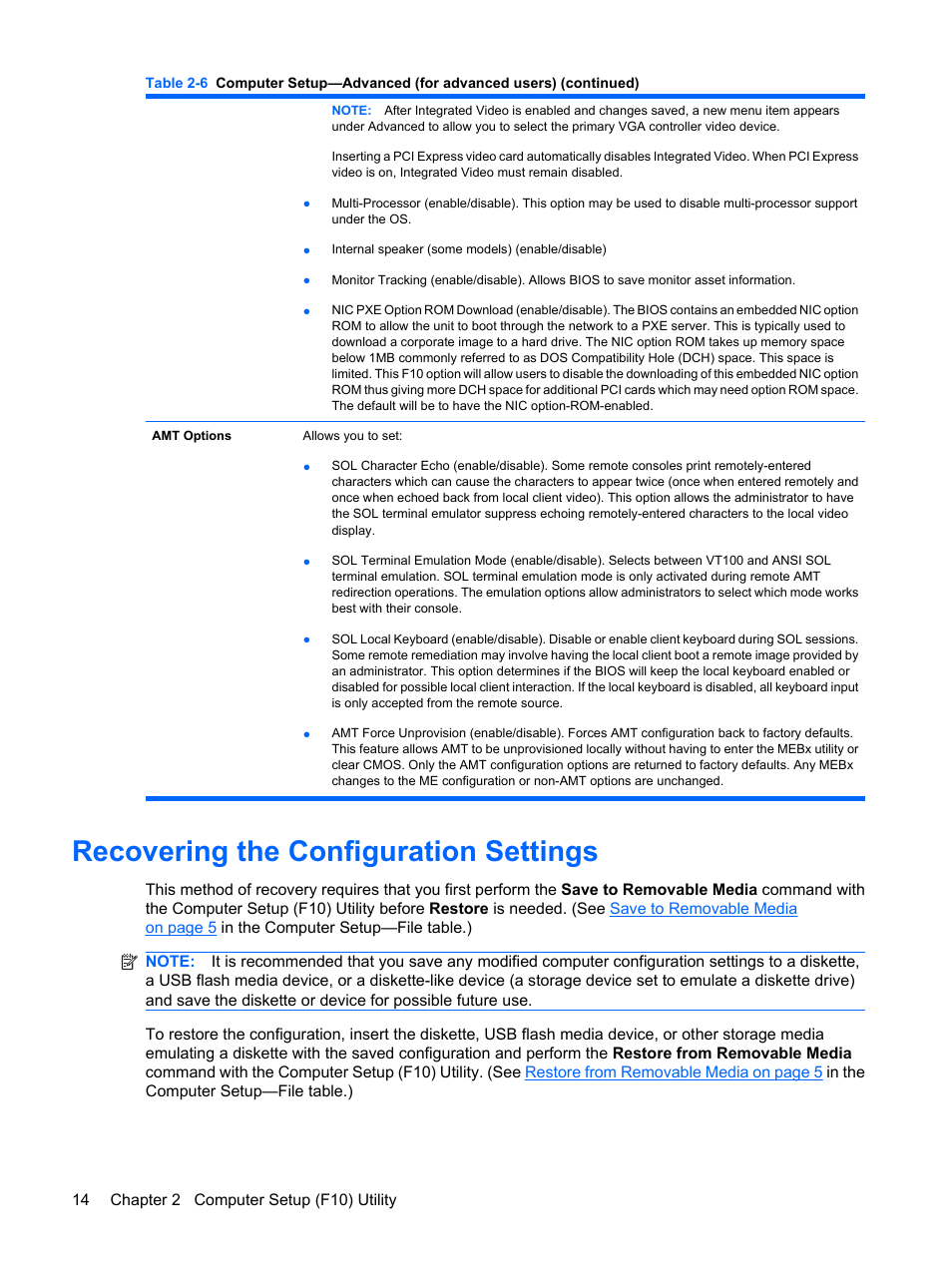 Recovering the configuration settings | HP DC7800 User Manual | Page 26 / 276