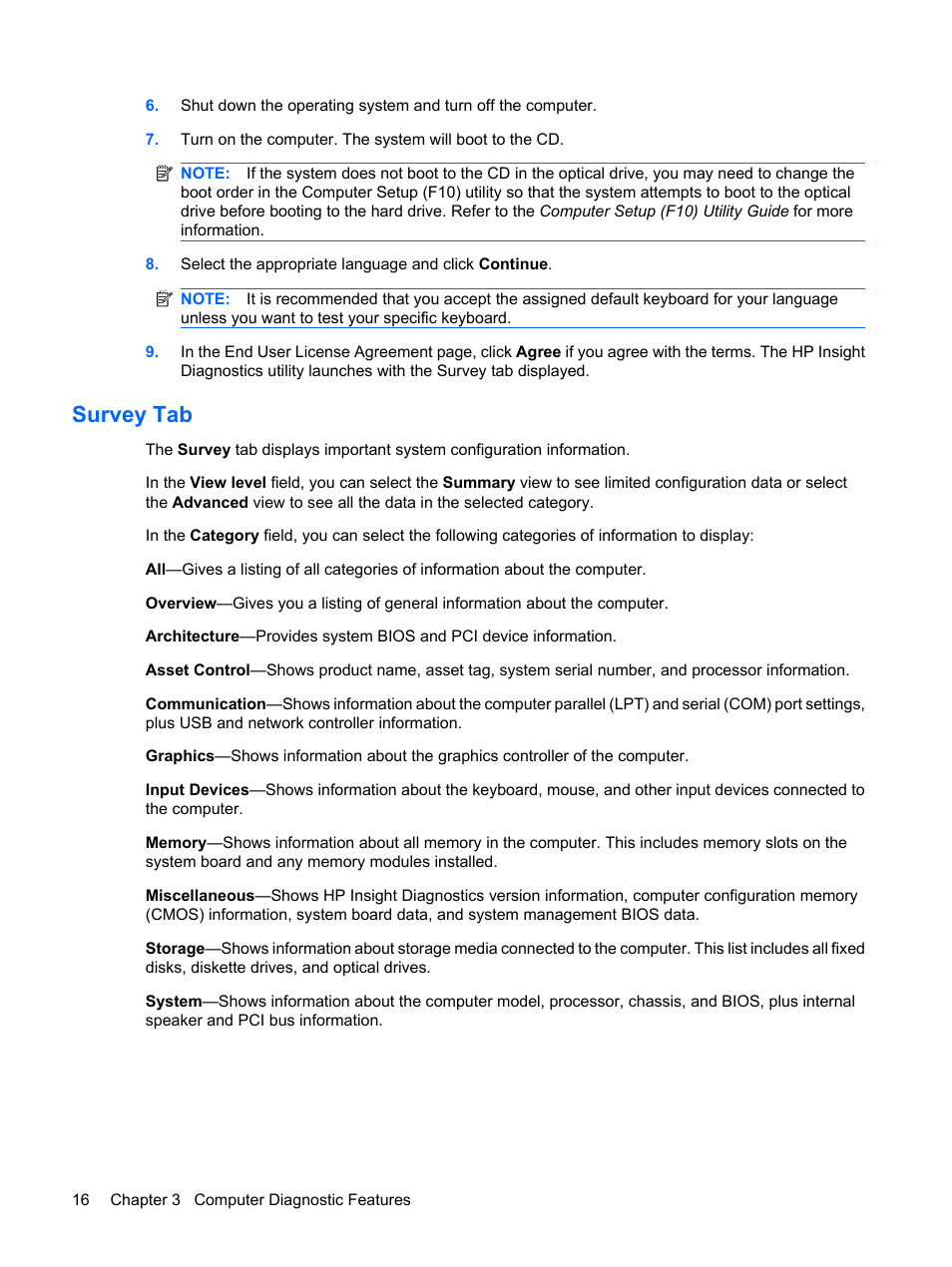 Survey tab | HP DC7800 User Manual | Page 28 / 276