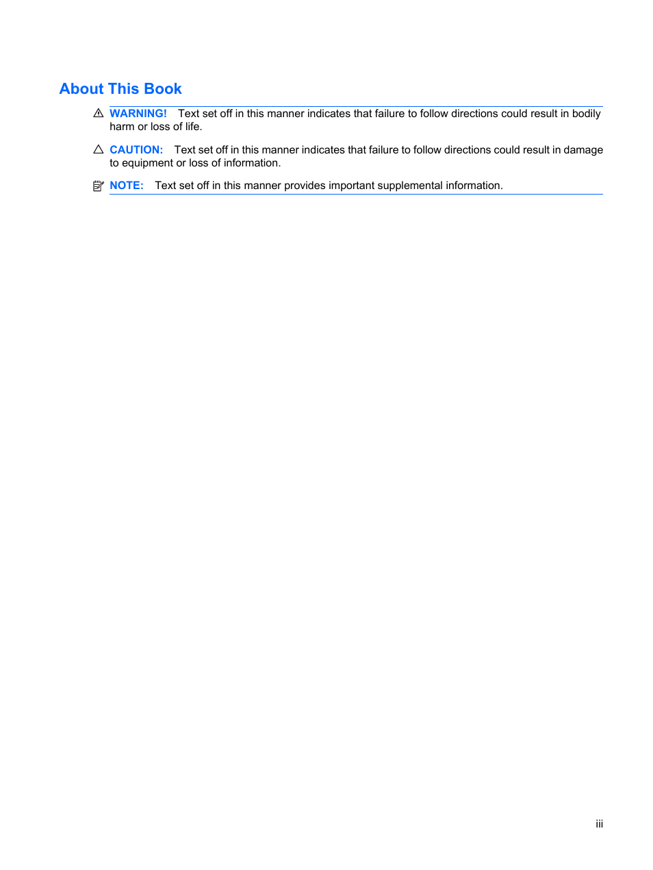 About this book | HP DC7800 User Manual | Page 3 / 276