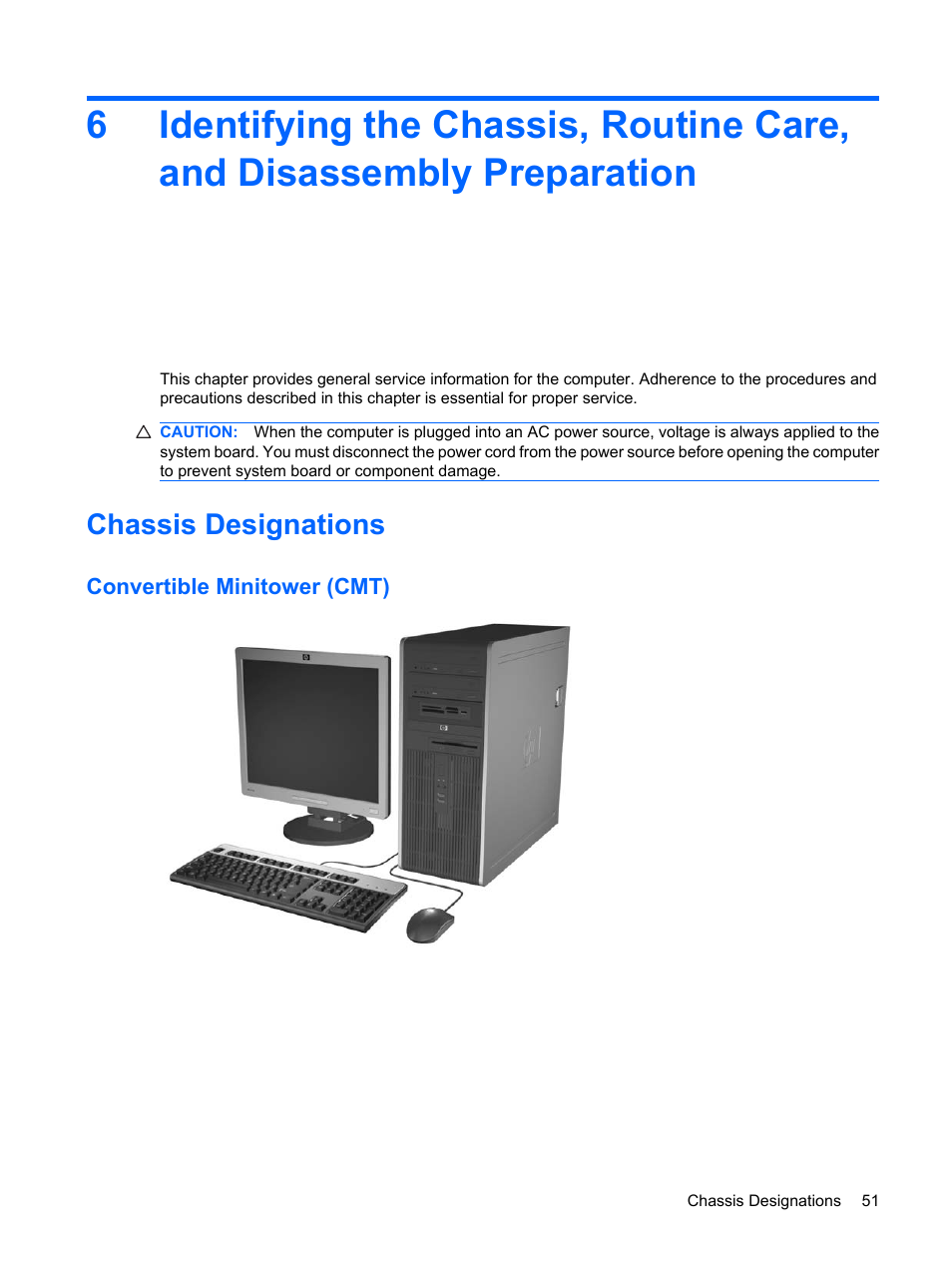 Chassis designations, Convertible minitower (cmt) | HP DC7800 User Manual | Page 63 / 276