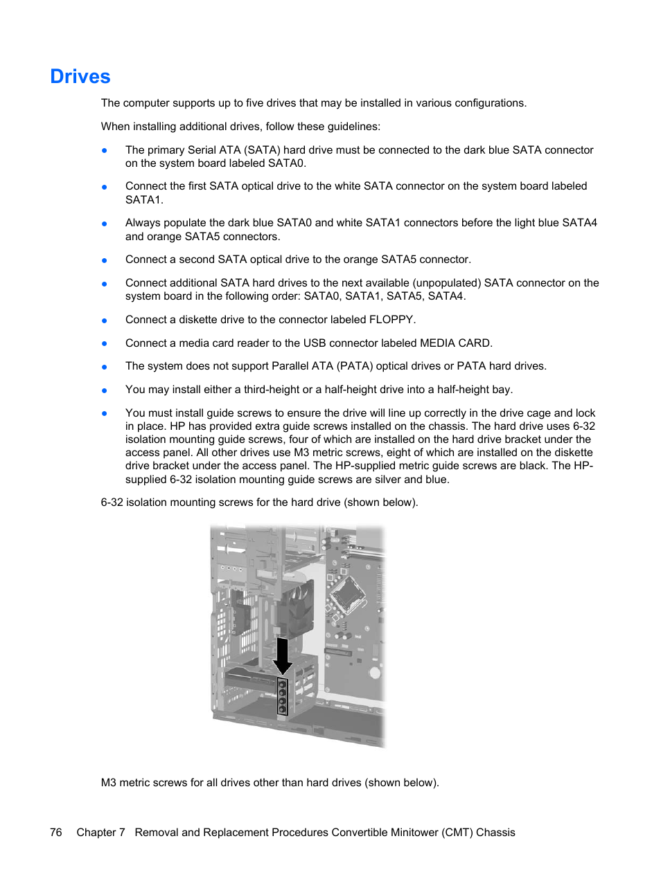 Drives | HP DC7800 User Manual | Page 88 / 276