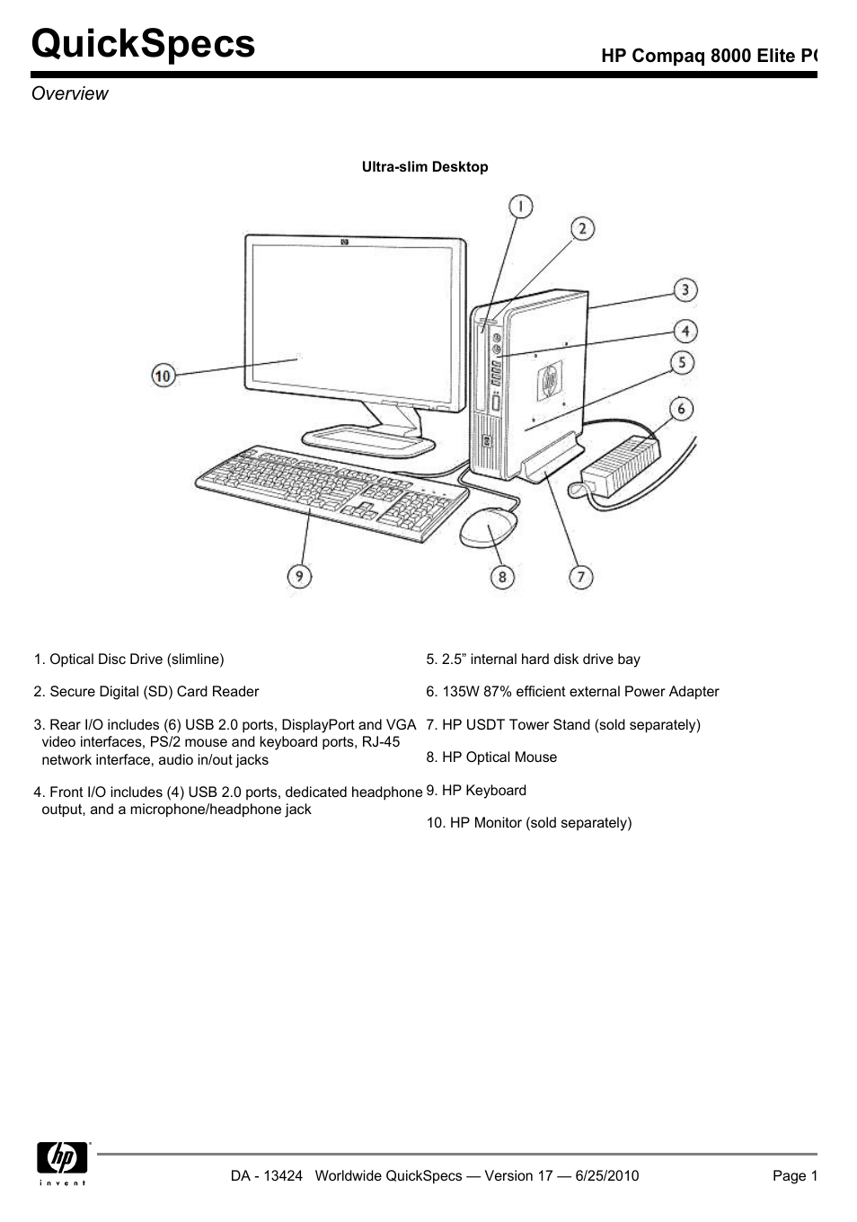 HP ELITE 8000 User Manual | 62 pages