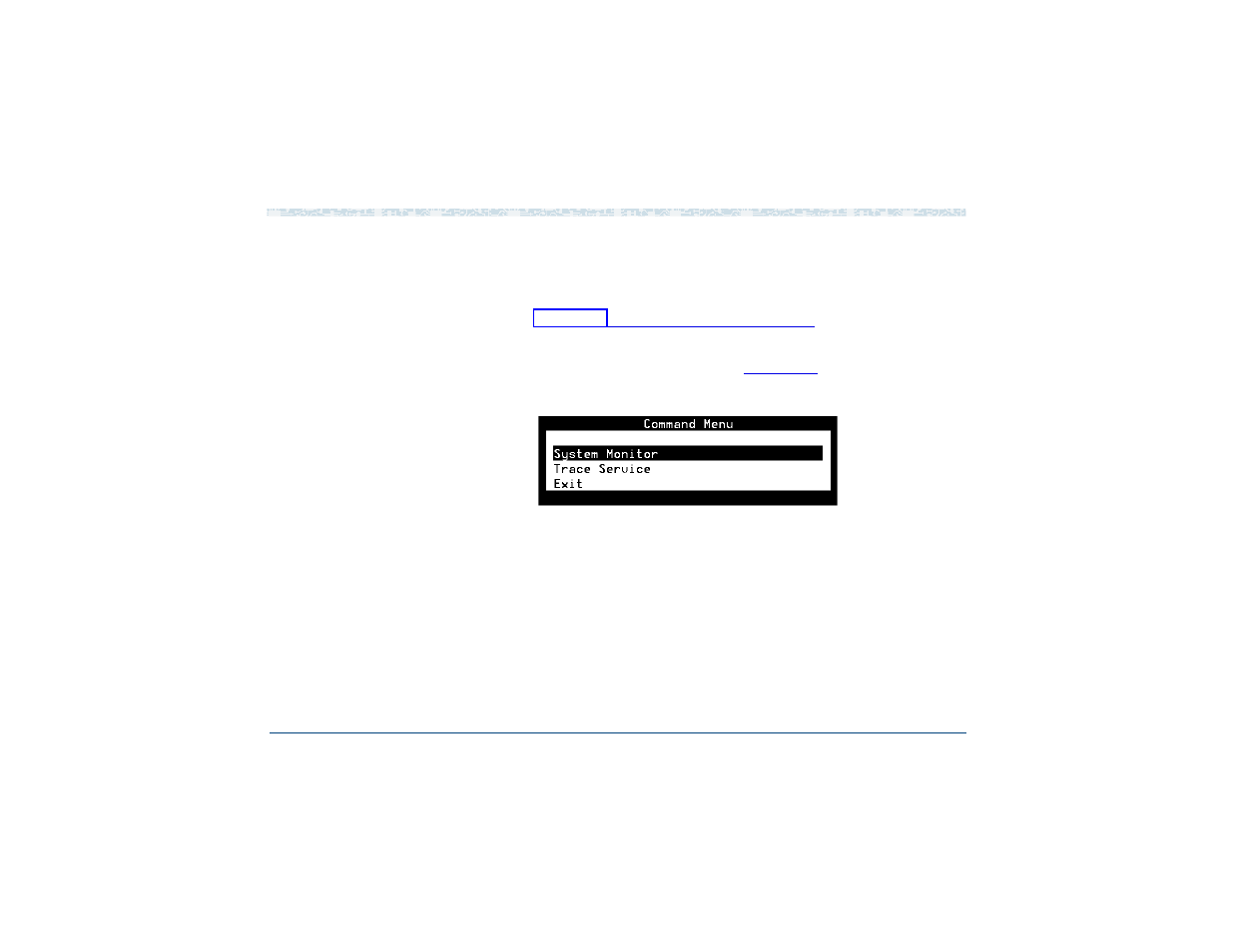 Accessing the command menu, System monitor, Accessing the command menu system monitor | HP R4.2 User Manual | Page 337 / 745