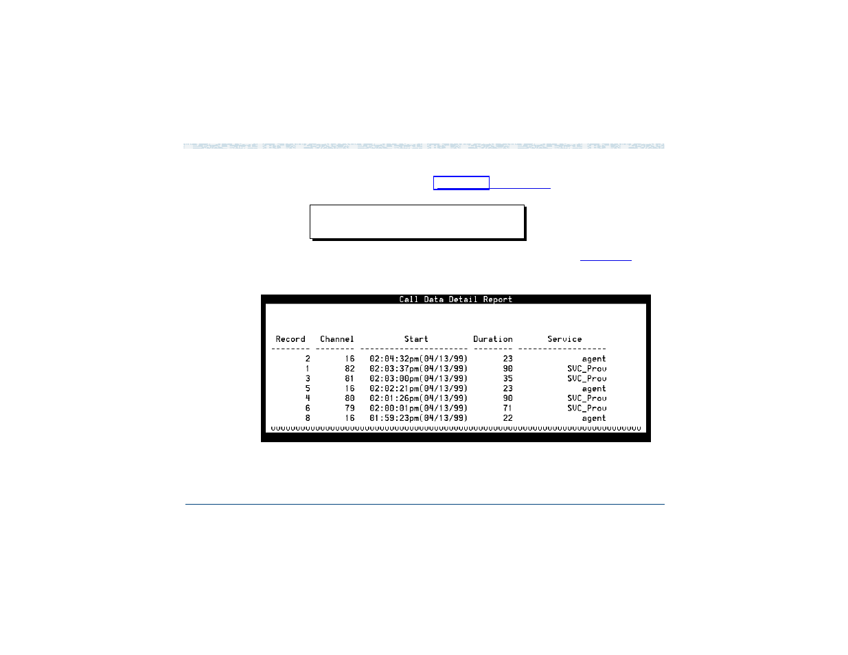 Displaying the call data detail report | HP R4.2 User Manual | Page 357 / 745