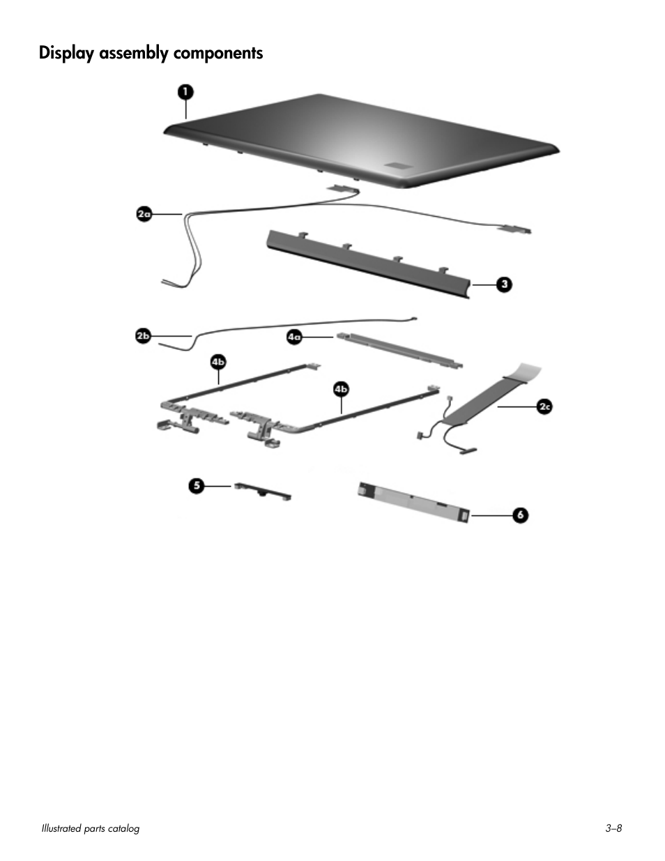 Display assembly components, Display assembly components –8 | HP HDX 16 User Manual | Page 27 / 146