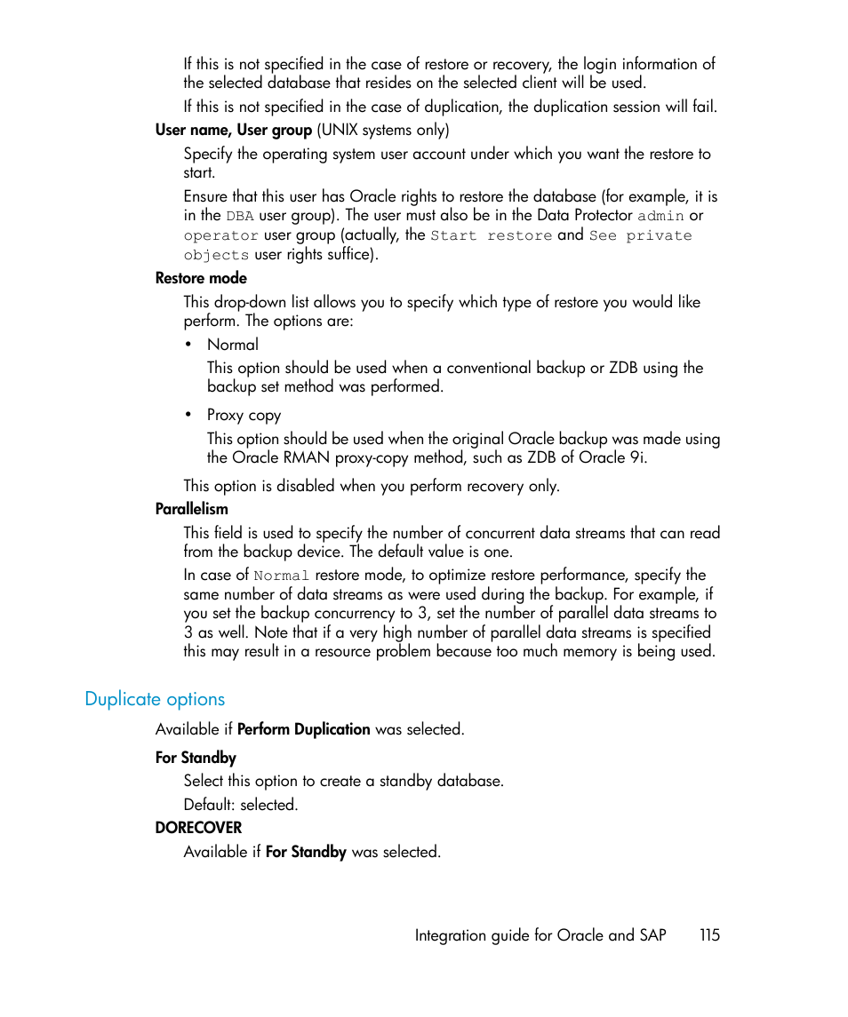 Duplicate options | HP A.06.11 User Manual | Page 115 / 344