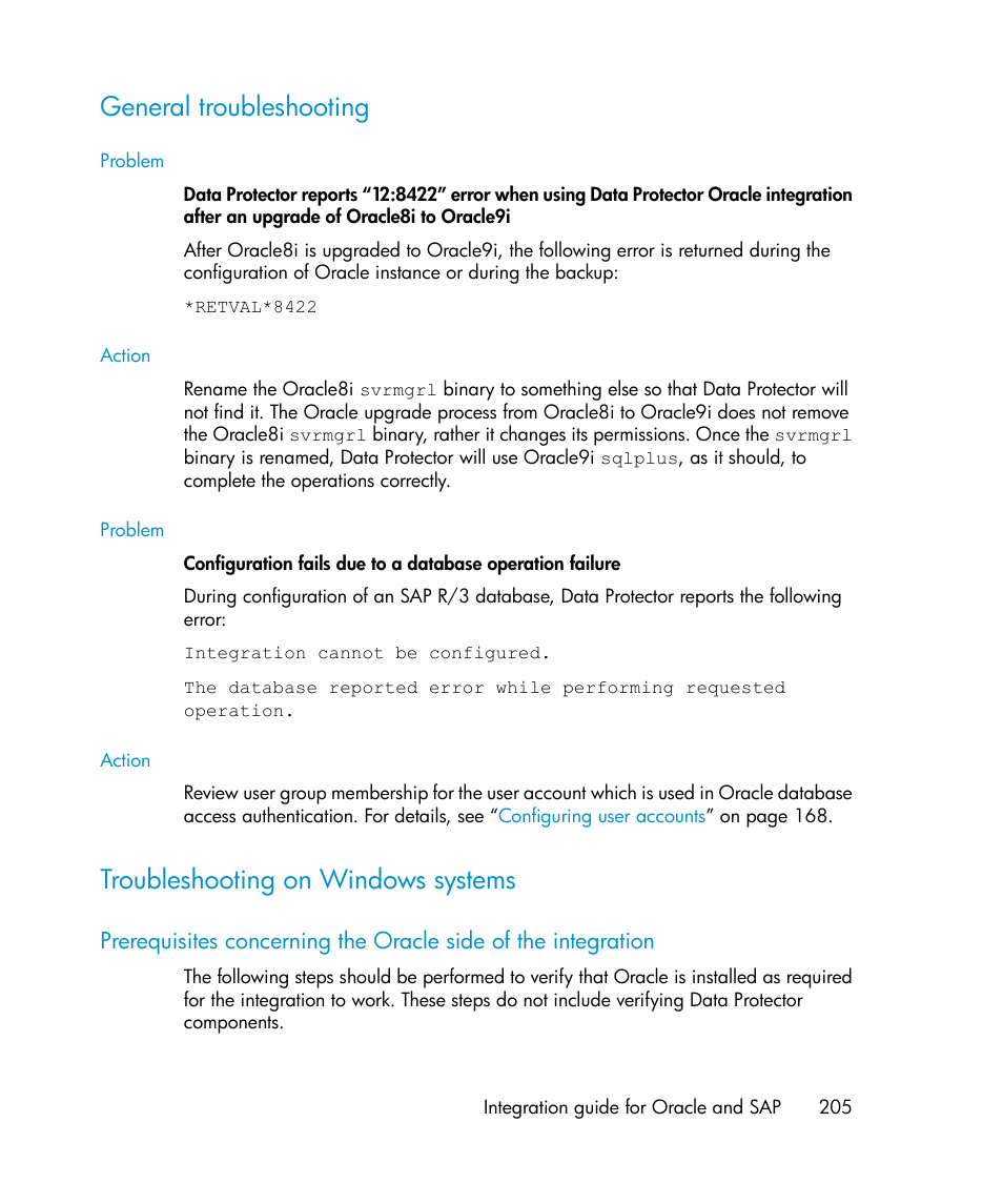 General troubleshooting, Troubleshooting on windows systems, 205 troubleshooting on windows systems | HP A.06.11 User Manual | Page 205 / 344