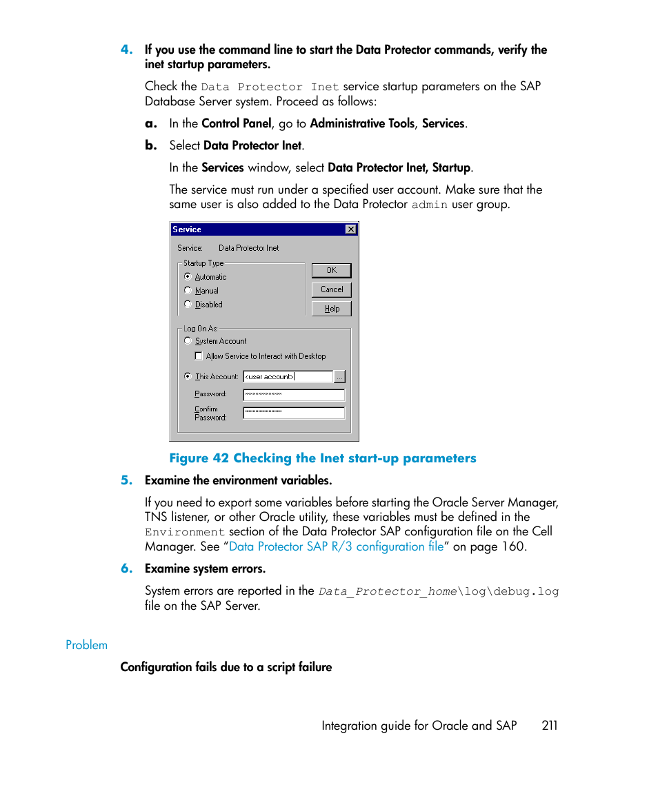 Checking the inet start-up parameters | HP A.06.11 User Manual | Page 211 / 344