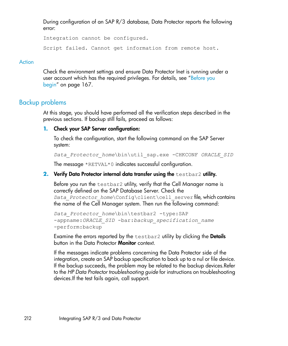 Backup problems | HP A.06.11 User Manual | Page 212 / 344