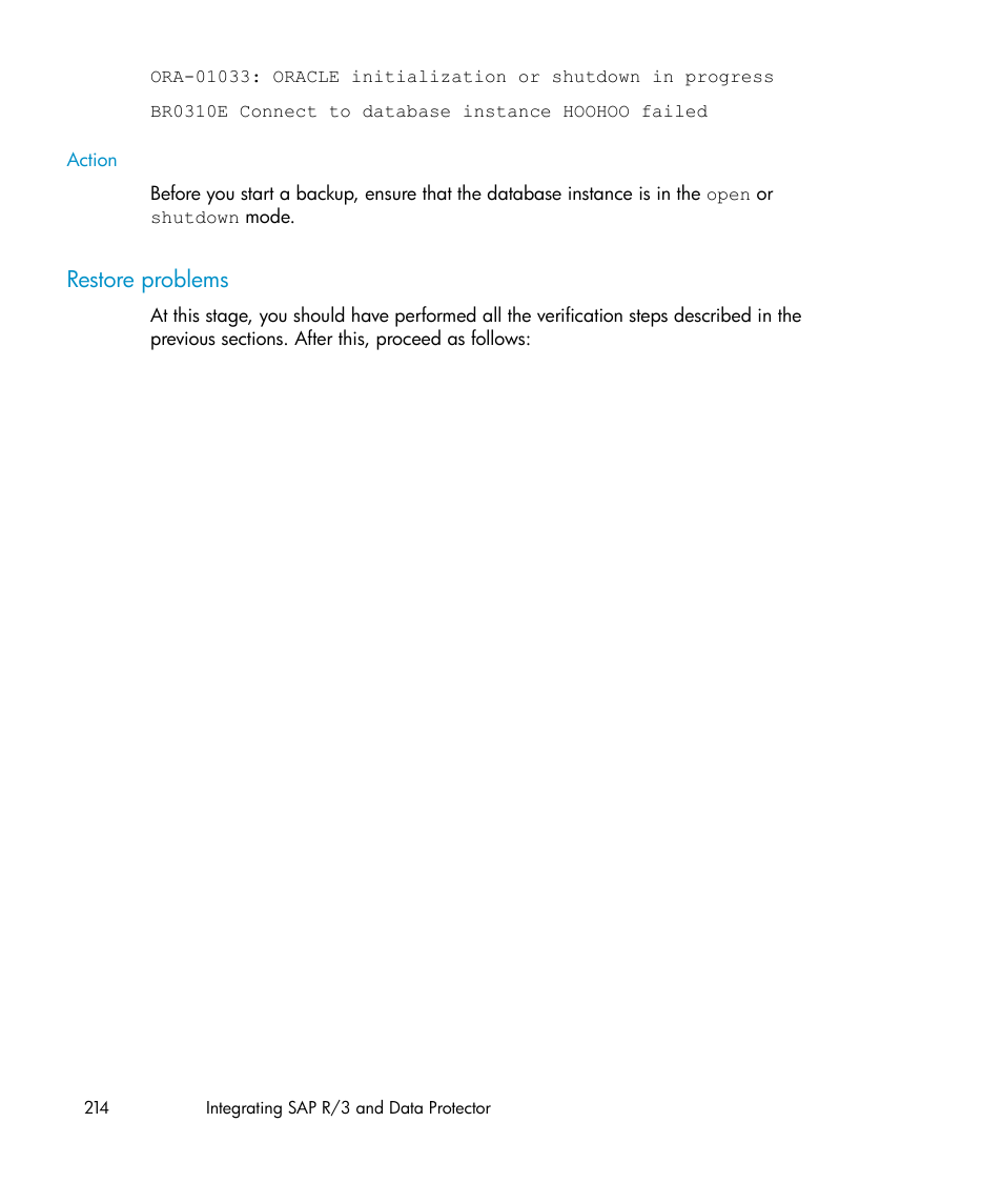 Restore problems | HP A.06.11 User Manual | Page 214 / 344