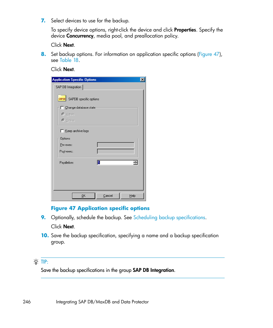 Application specific options | HP A.06.11 User Manual | Page 246 / 344