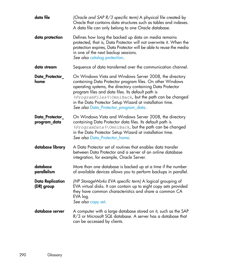 Data protection | HP A.06.11 User Manual | Page 290 / 344