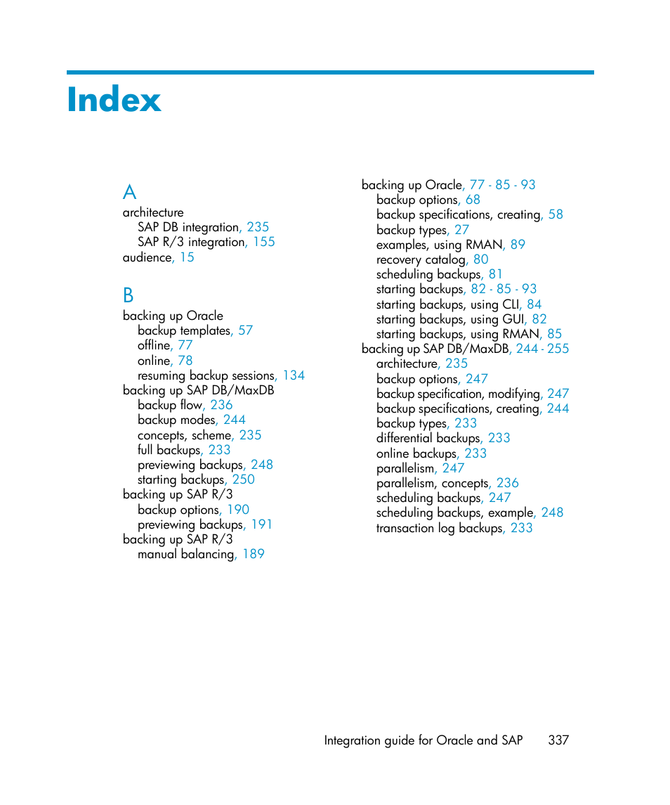 Index | HP A.06.11 User Manual | Page 337 / 344