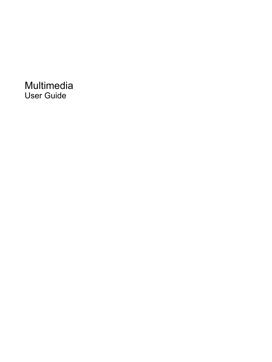 HP Multimedia Computer User Manual | 44 pages